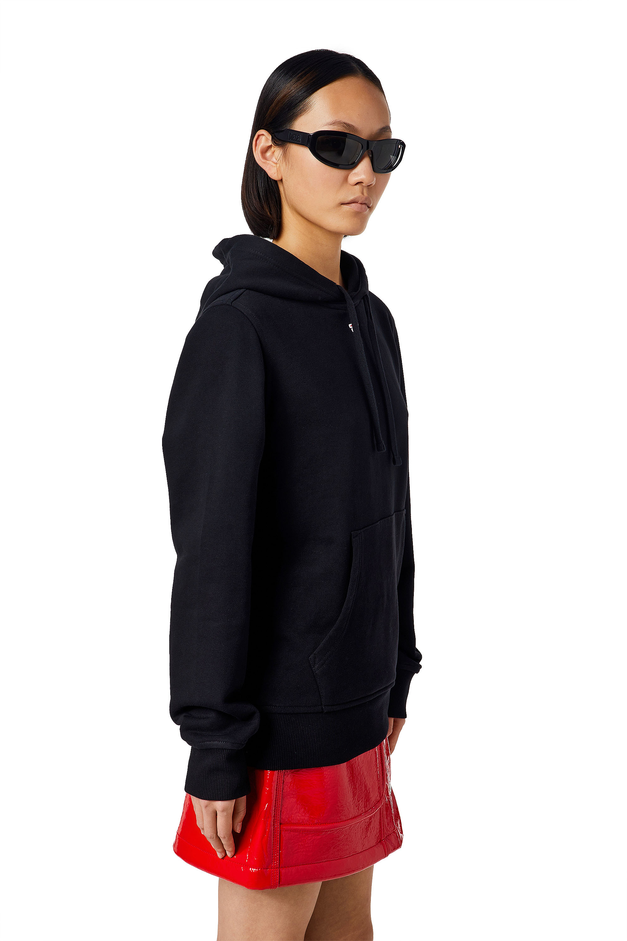 Diesel - S-GINN-HOOD-D, Woman's Hoodie with D logo in Black - 5