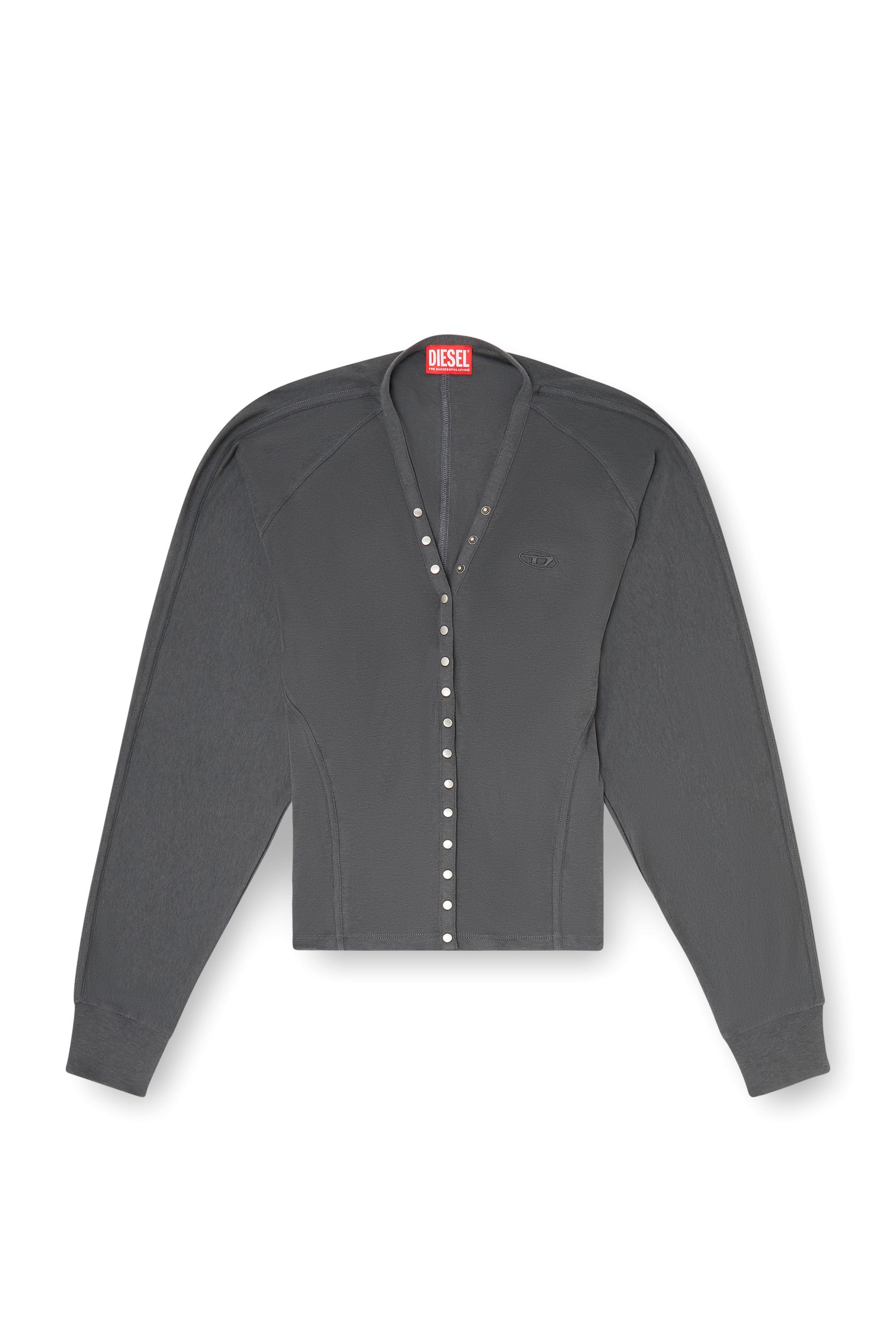 Diesel - T-ISERINA, Female's Tencel-blend cardigan top with batwing sleeves in null - 3