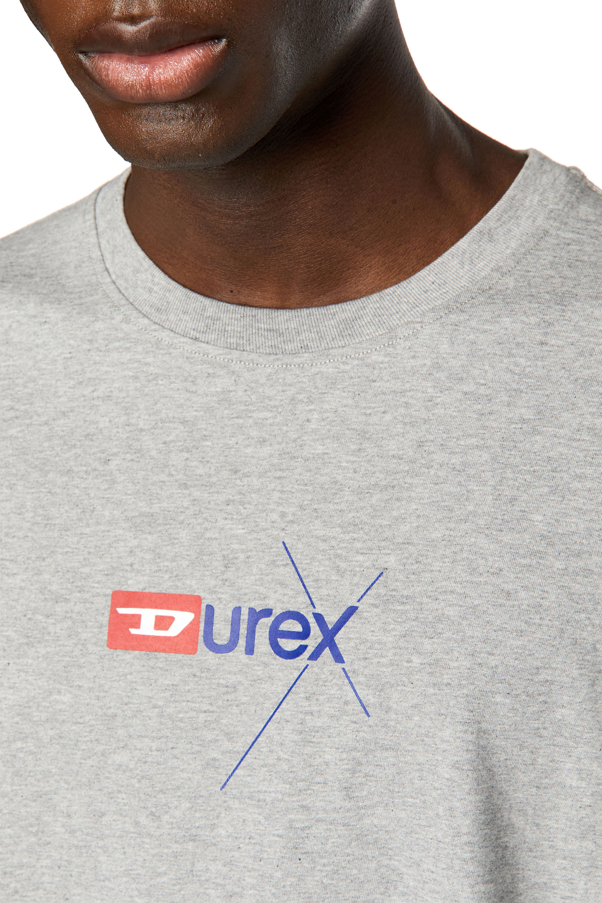 Men's Mélange T-shirt with Durex logo | Grey | Diesel