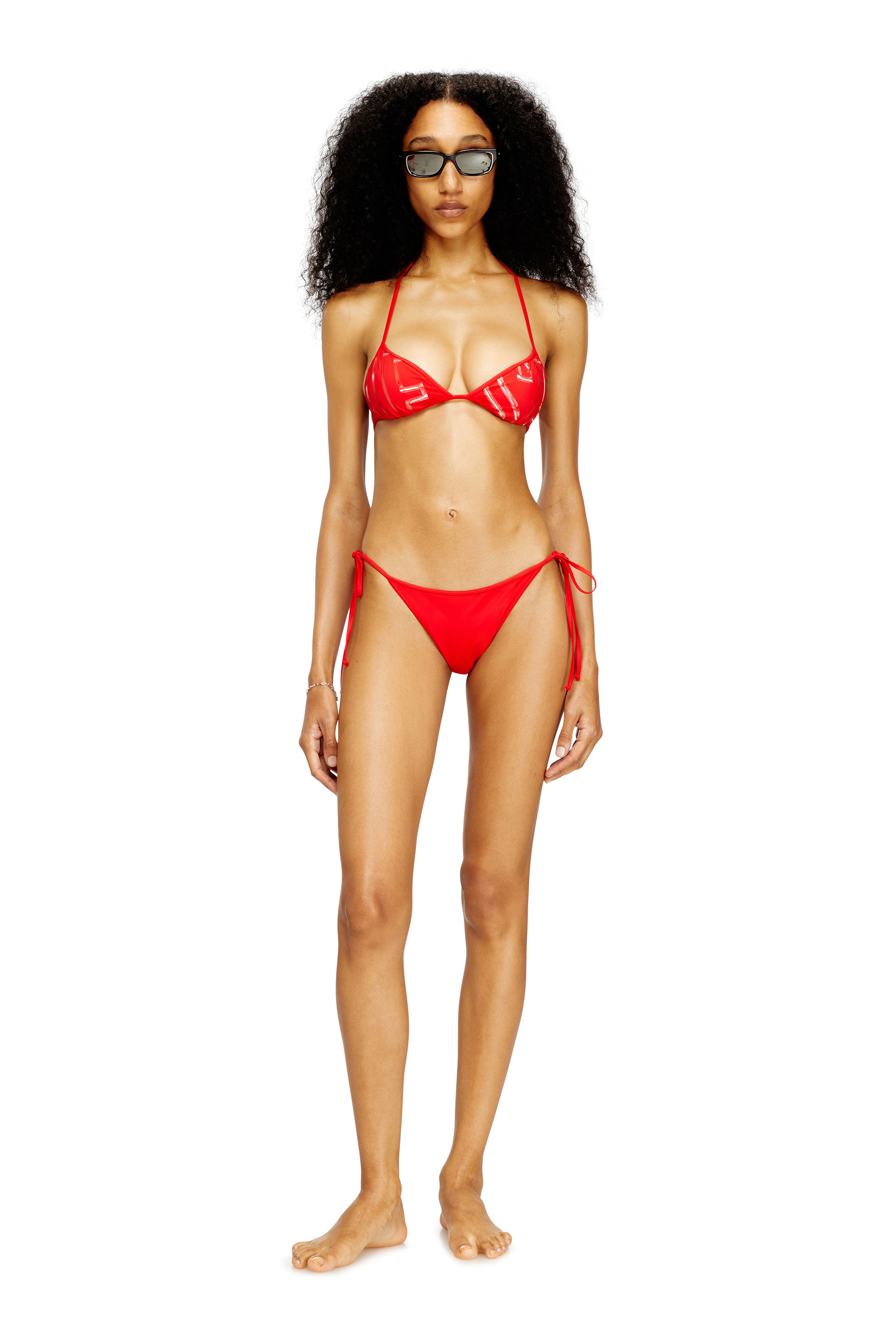 Diesel - KATE-D-CORE, Female's Bikini top with graphic print in Red - 3