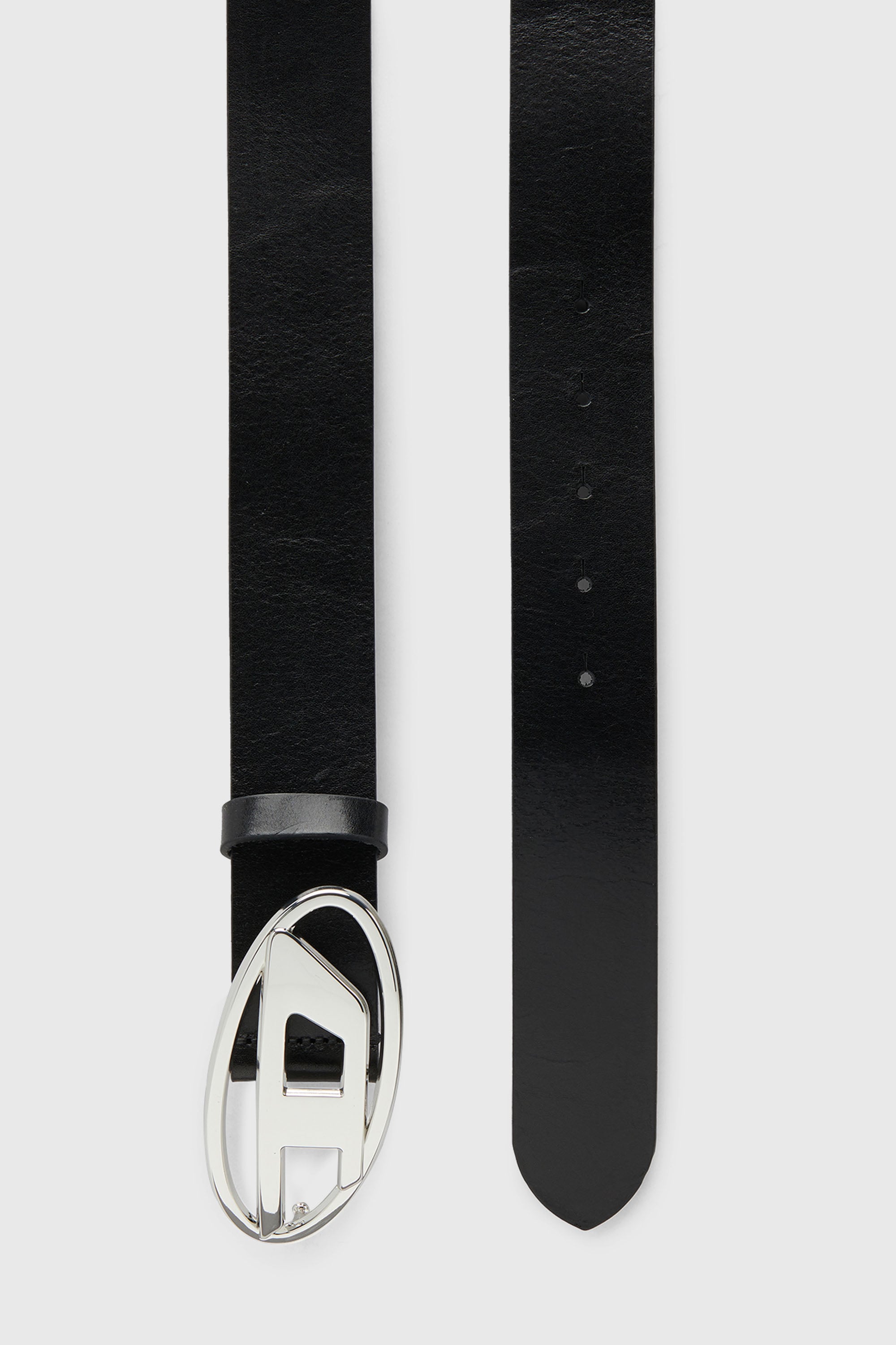 Diesel - B-1DR W, Cintur&oacute;n 3.9 cm de cuero con hebilla Oval D Mujer in Negro - 3
