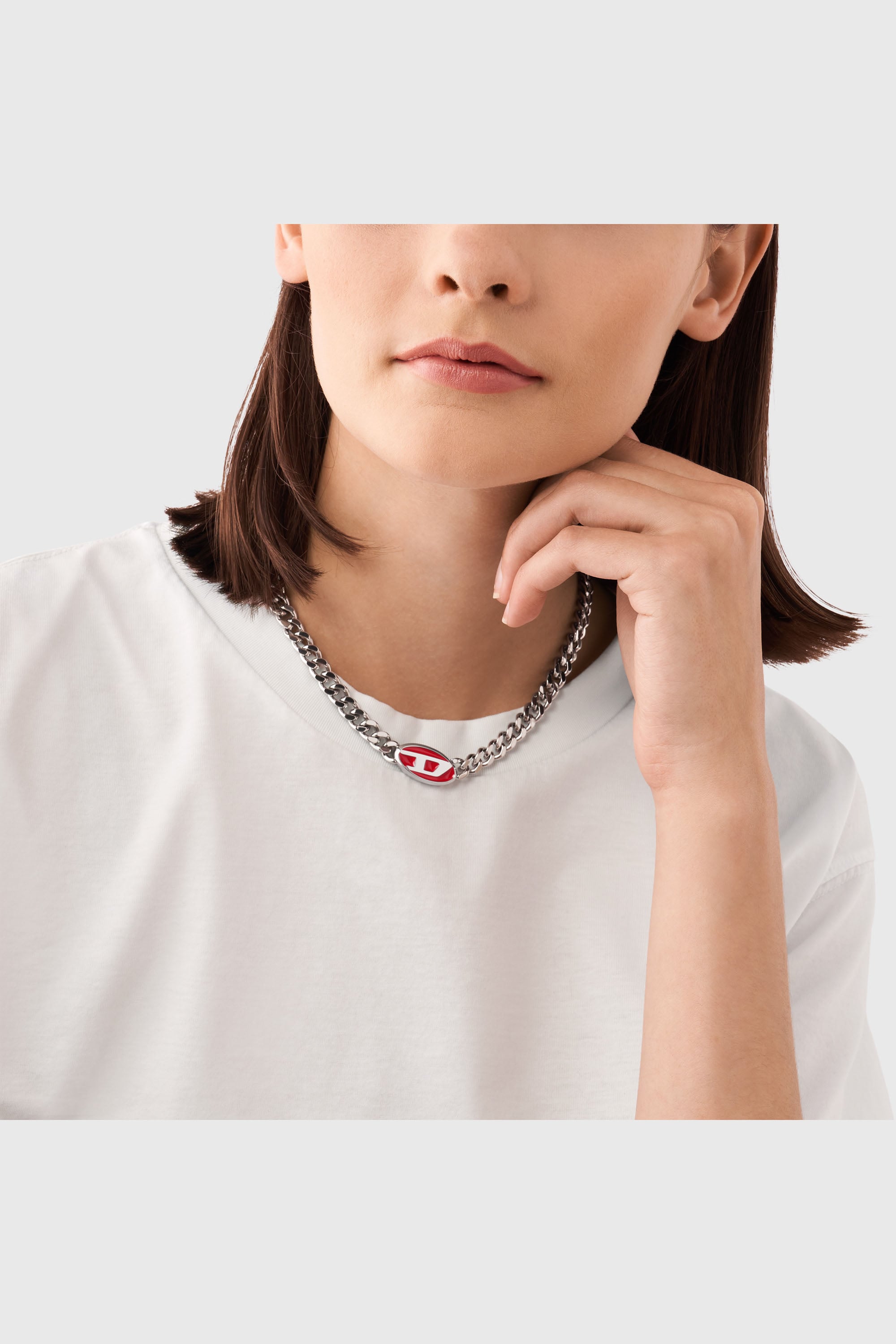 Diesel - DX1446, Collier cha&icirc;ne en acier inoxydable Mixte in Gris argent&eacute; - 3