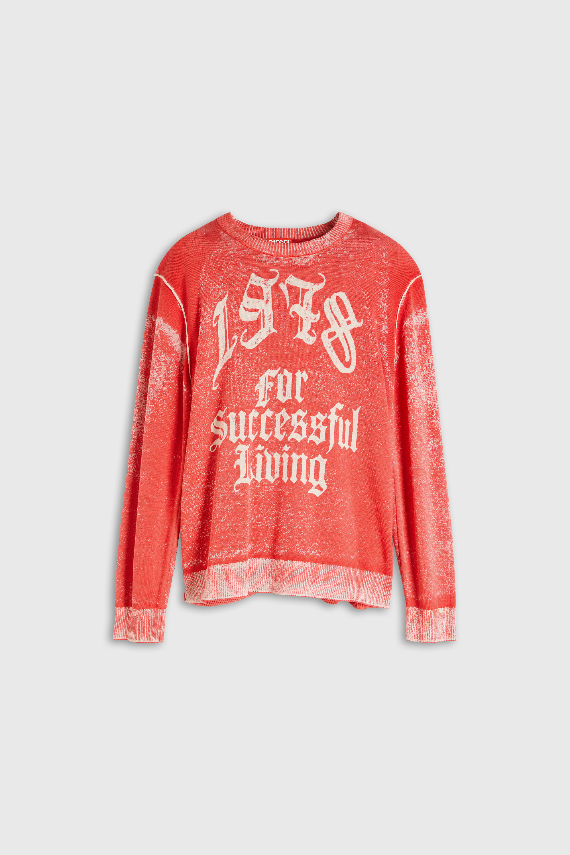 Diesel - K-LAUTI-A, Male's Jumper with reverse print in Red - 2