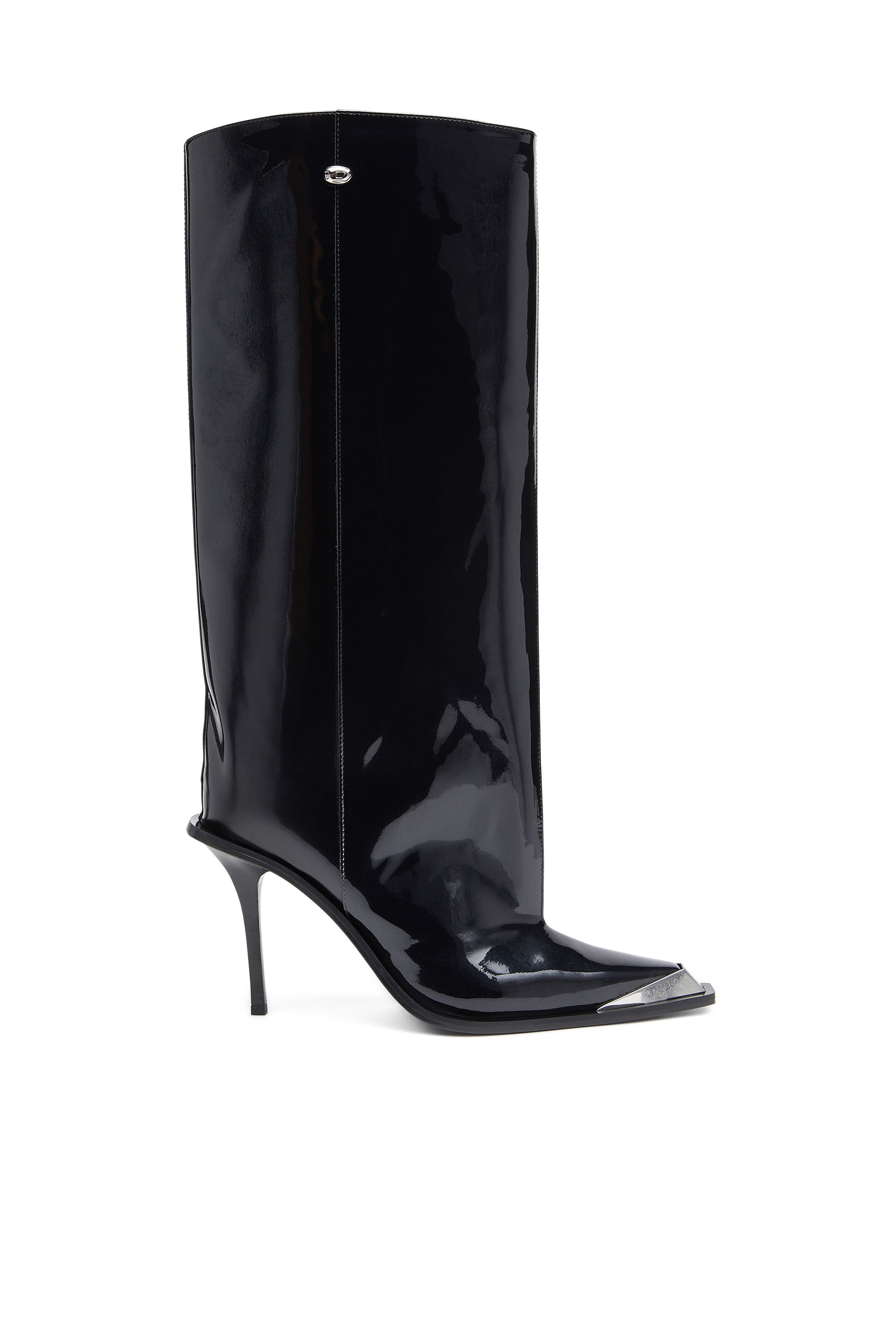 靴 D-Tona-Ankle boots in patent leather Women's D-Tona-Knee-high boots in patent leather | Black | Diesel