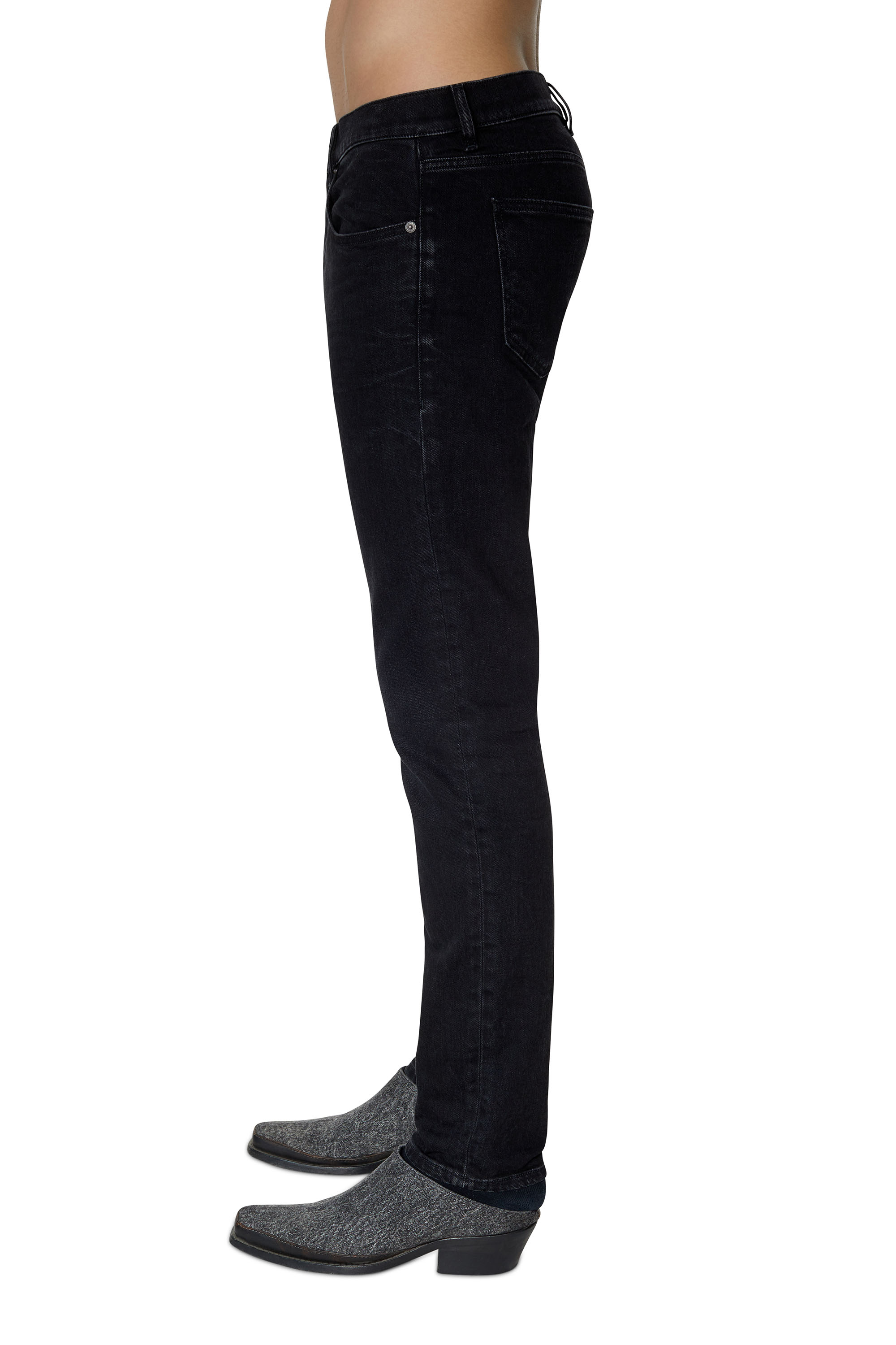 Diesel - Slim Jeans 2019 D-Strukt 09D48 Hombre, Negro/Gris oscuro - 4