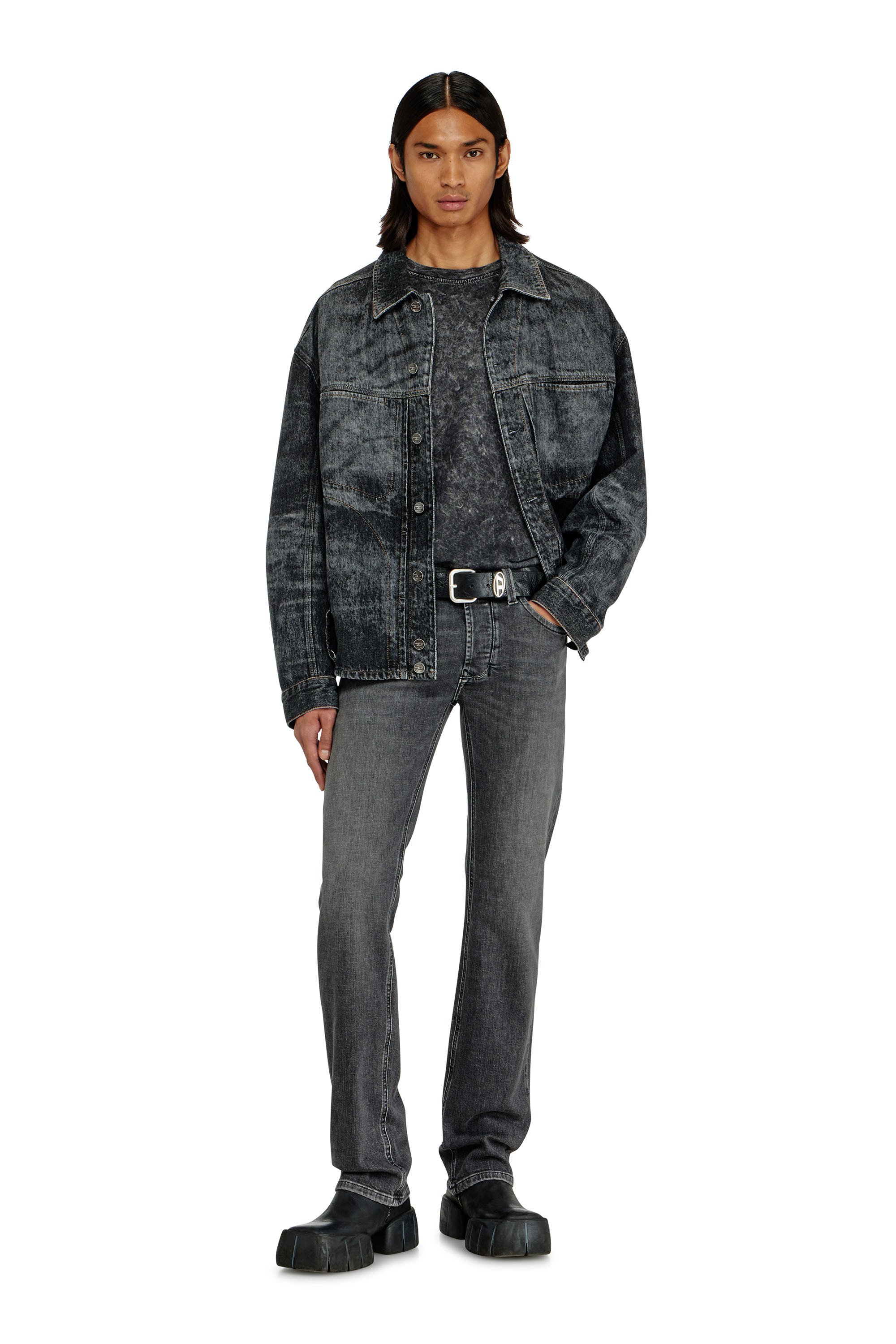Diesel - Regular Jeans 1985 Larkee 0HDBD Homme, Noir/Gris fonc&eacute; - Image 1