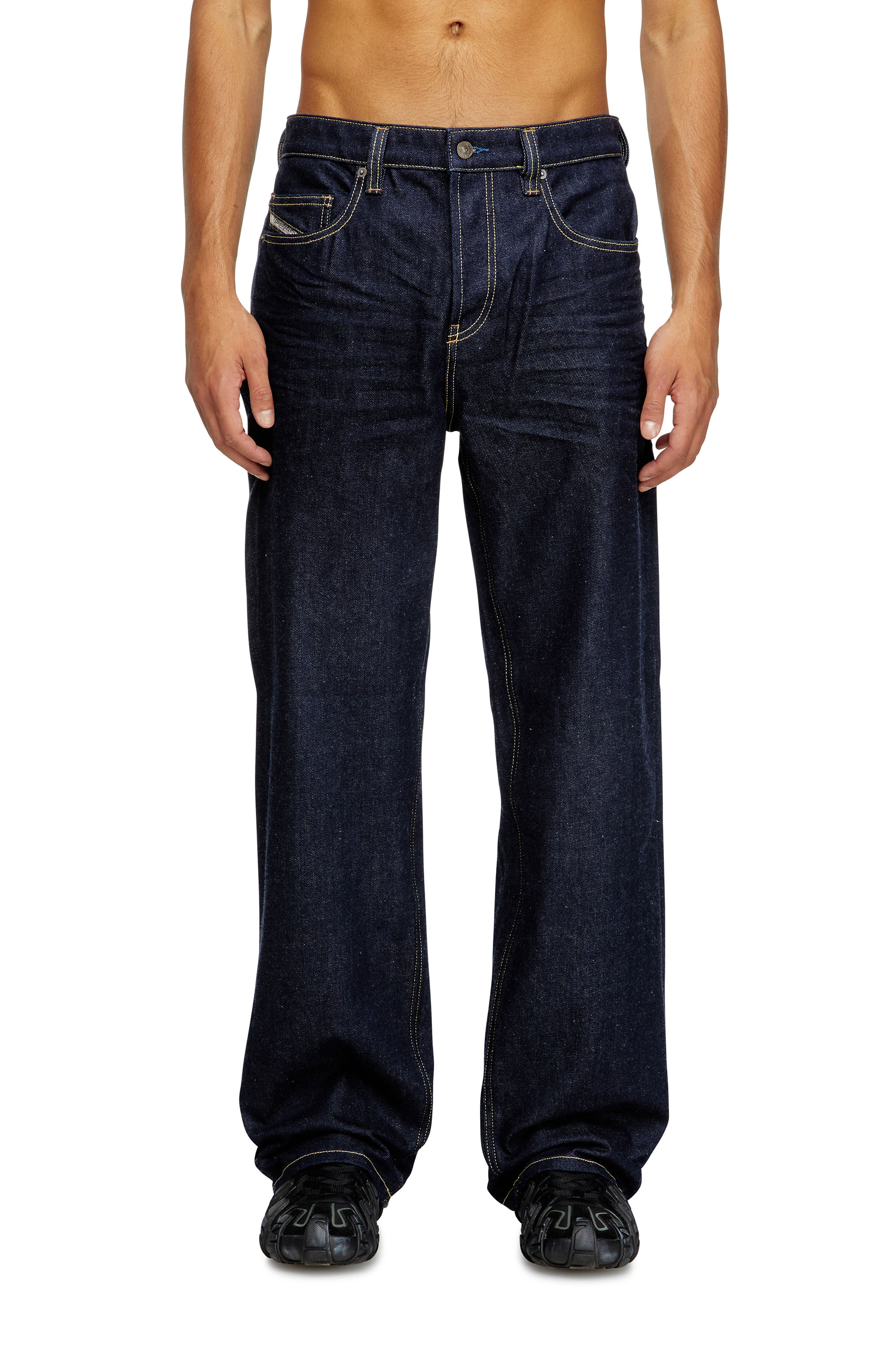 Relaxed Jeans 2001 D-Macro 0GRDV, Bleu Foncé Diesel - Relaxed Jeans 2001 D-Macro 0GRDV Homme, Bleu Foncé - Image 3