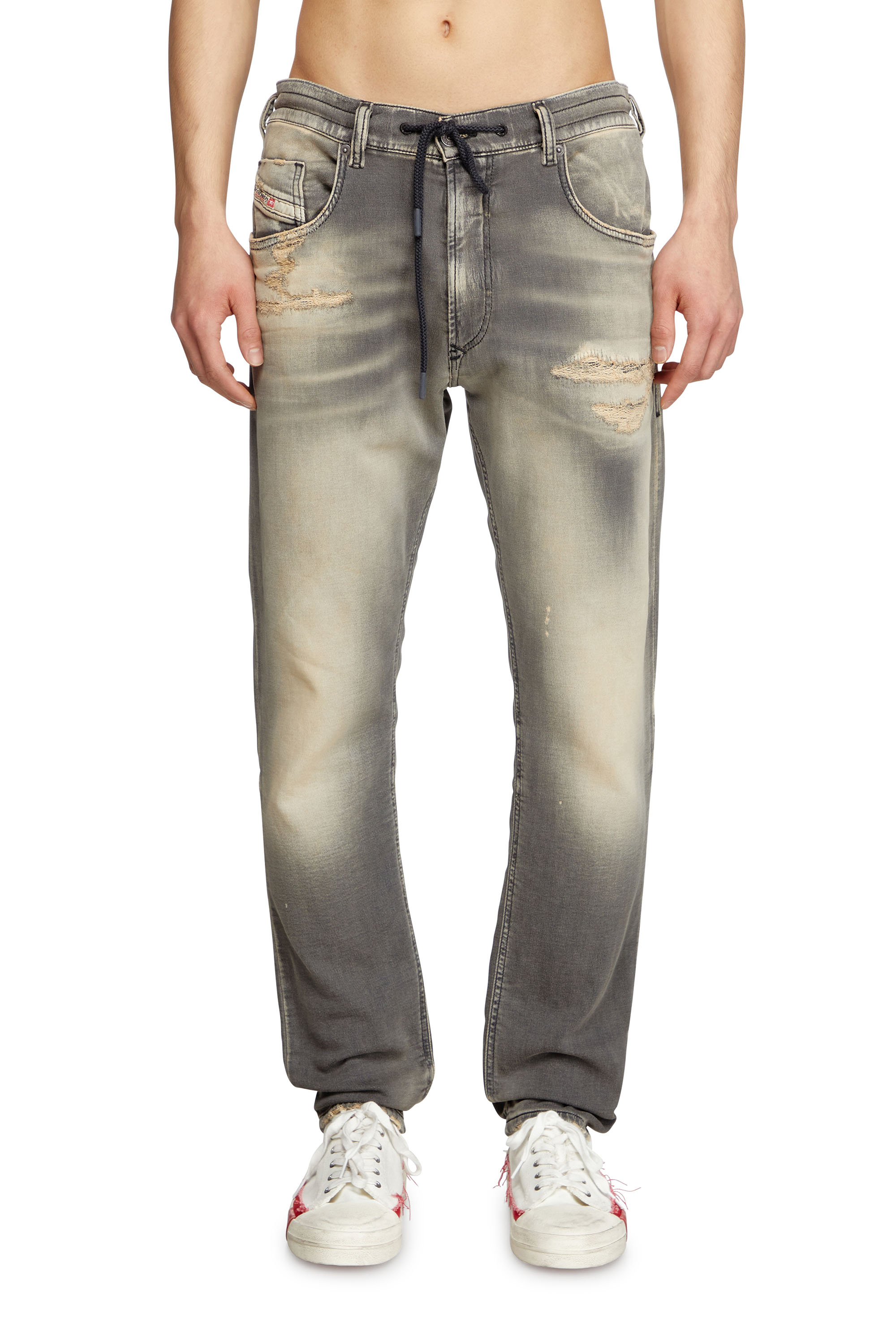 Diesel - Regular 2032 D-Krooley Joggjeans® 068PF Homme, Gris Clair - Image 1