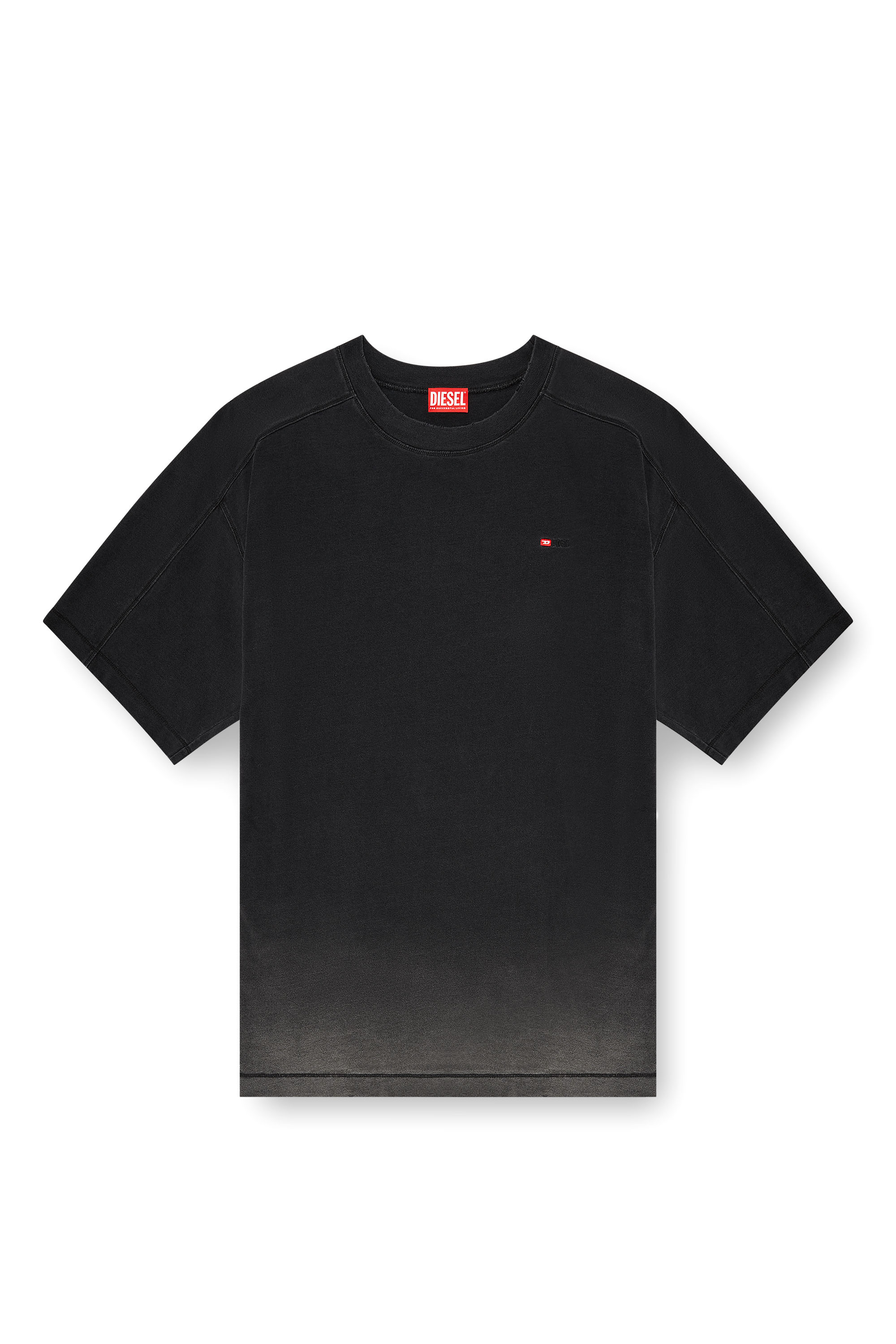 Diesel - T-CROX, Male's Cotton T-shirt with degrad&eacute; effect in null - 2