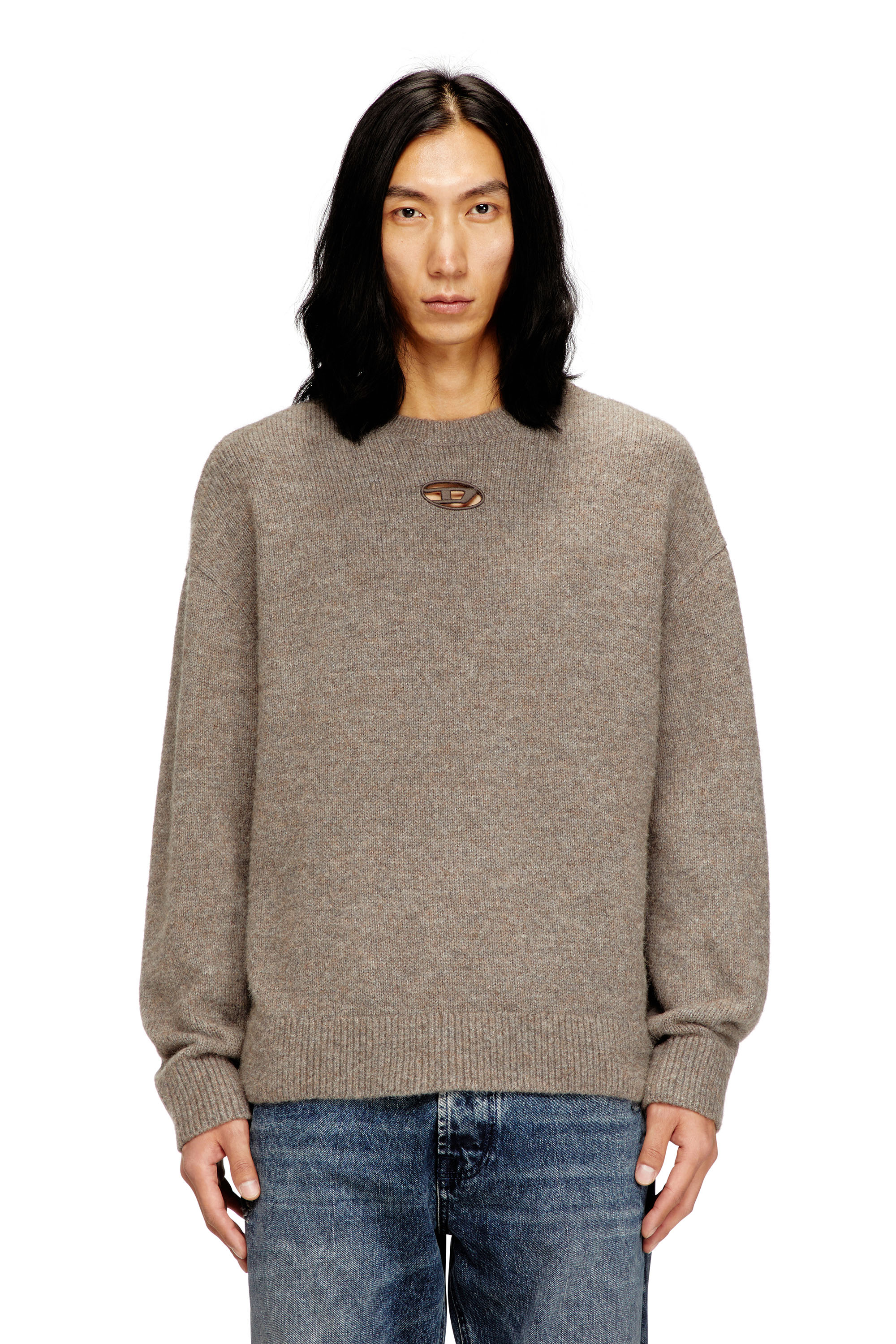 Diesel - K-AREESO, Male's Jumper in wool and alpaca blend in Beige - 1