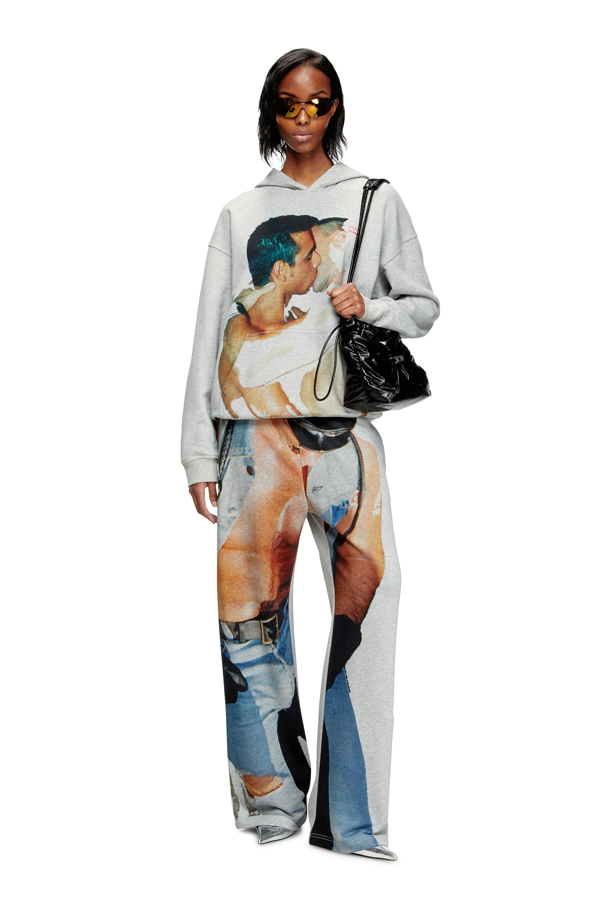 Diesel - PR-S-BOXT-HOOD-TOM25, Sweat-shirt à capuche avec imprimé graphique Mixte in Gris - 6