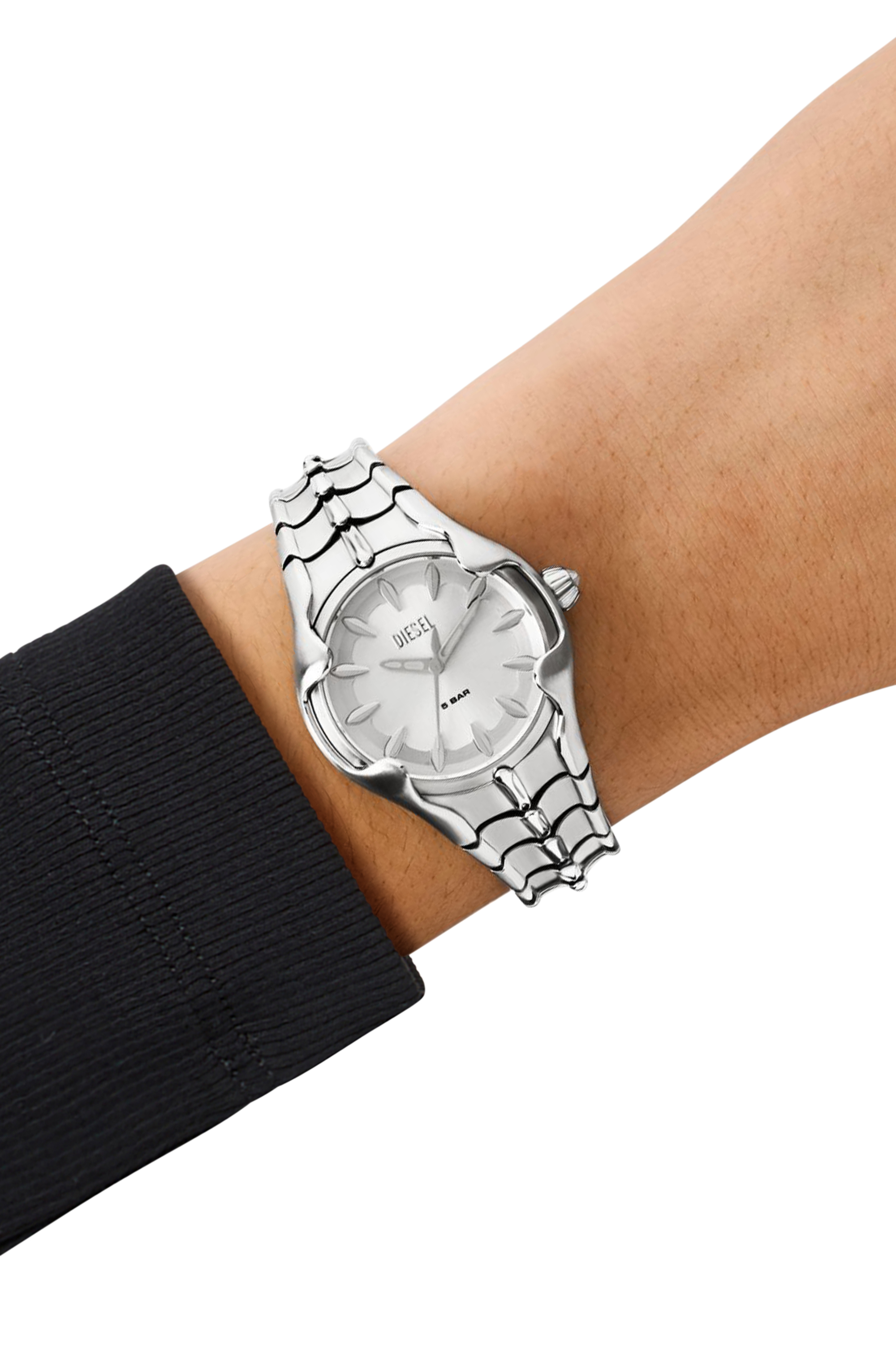 Diesel - DZ5605, Female's Vert three-hand stainless steel watch in Silver - 4