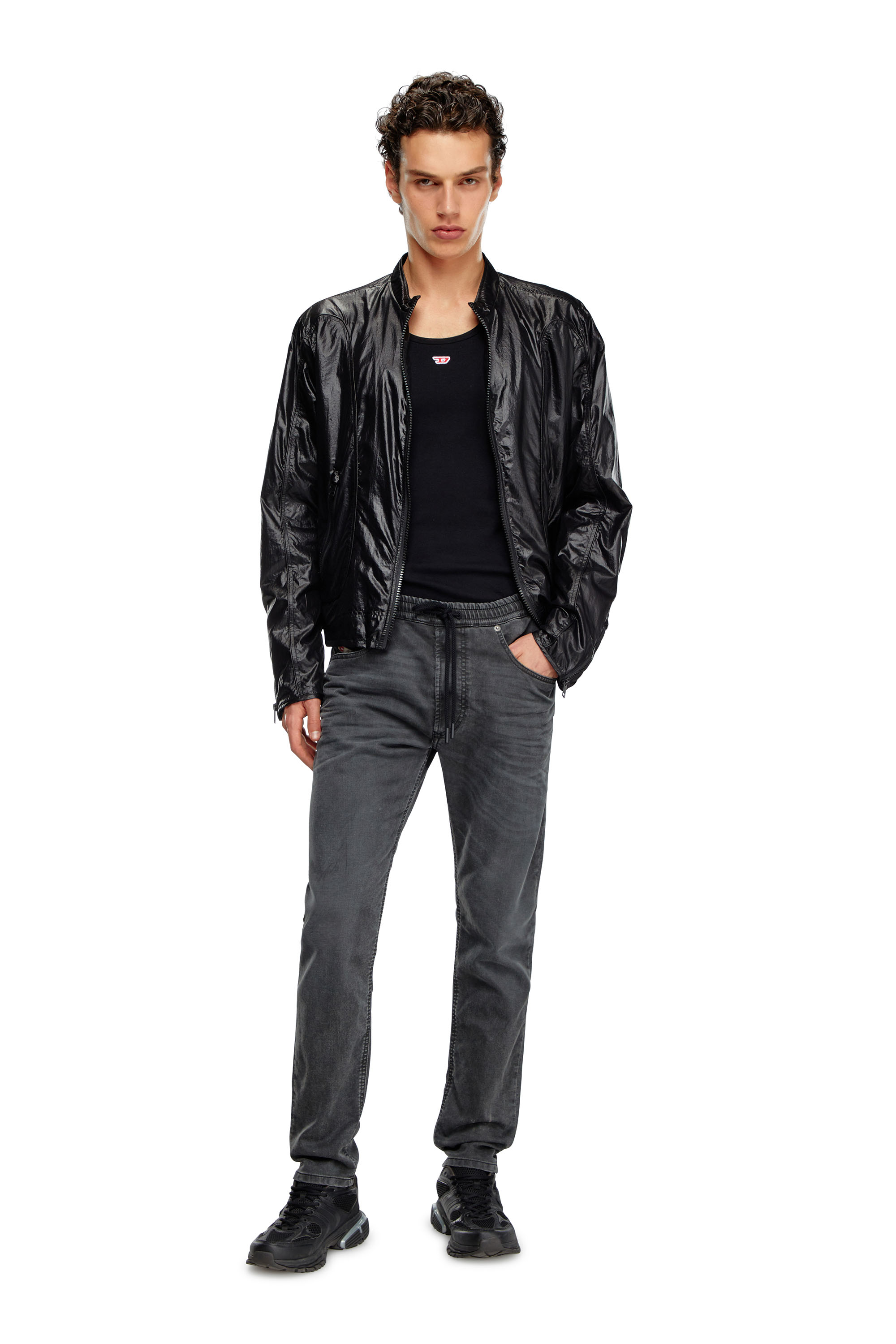 Diesel - Regular 2030 D-Krooley Joggjeans® 09J75 Homme, Noir/Gris foncé - Image 2