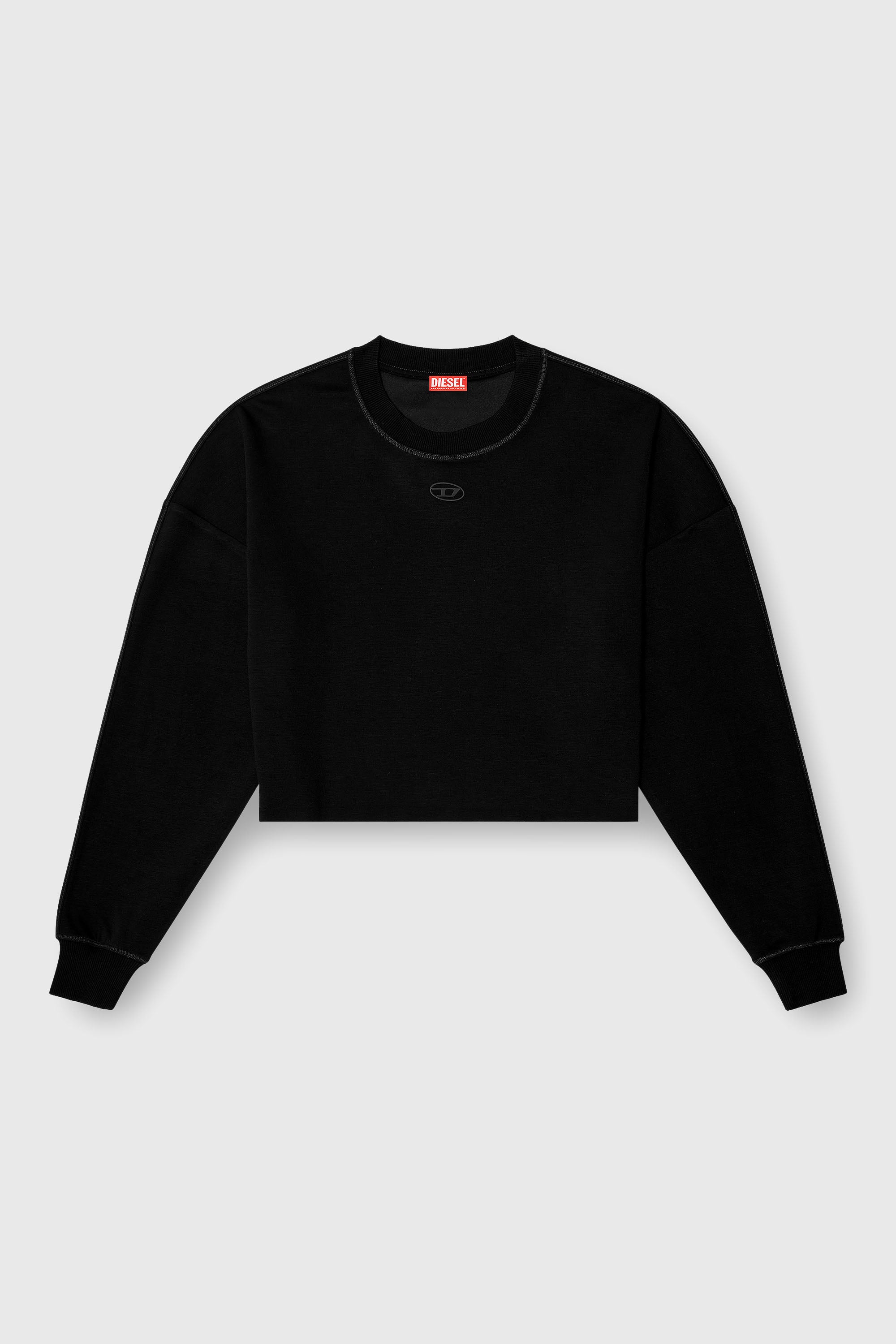Diesel - BLAKE-UTLT, Crop top en scuba stretch ligero Mujer in Negro - 1