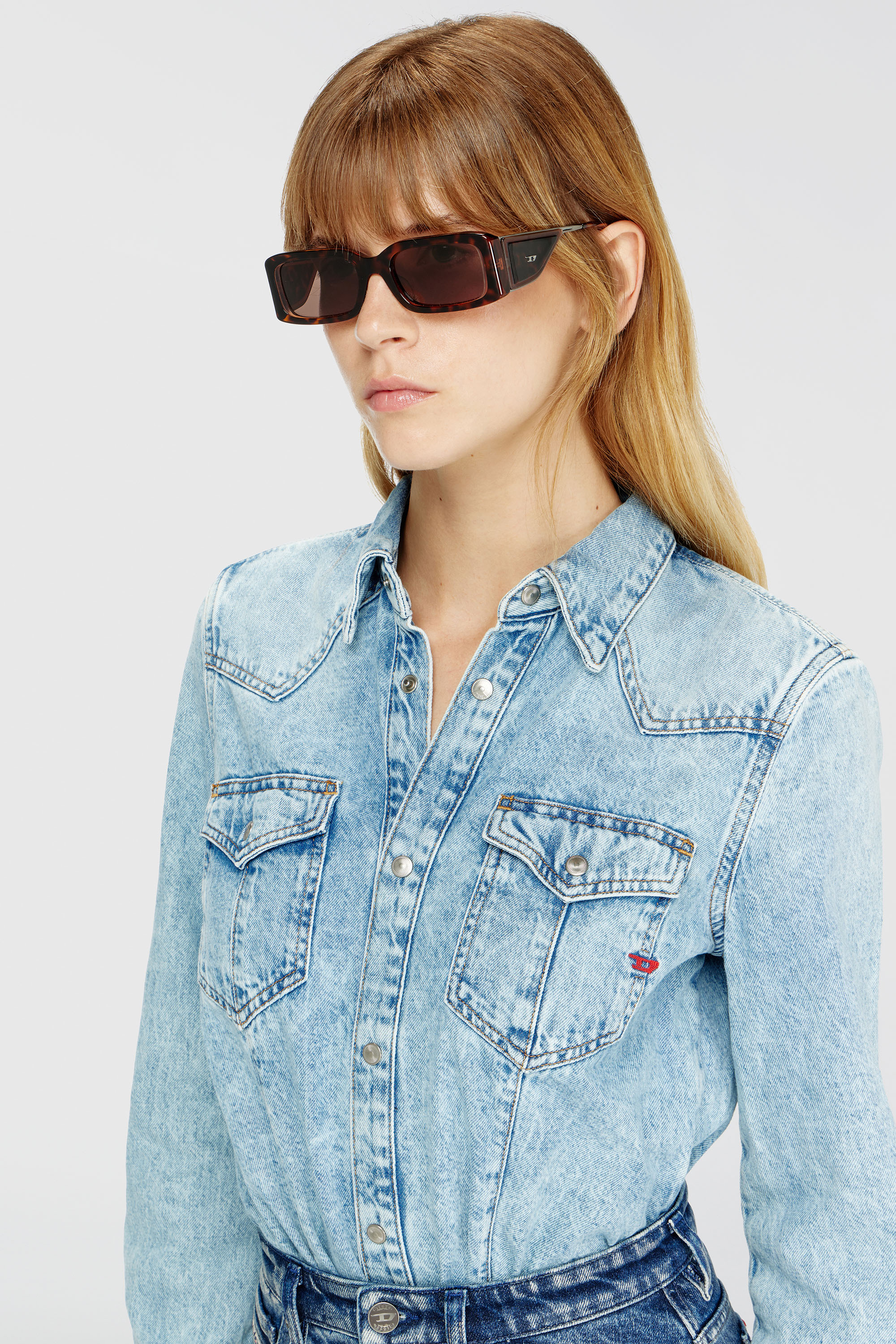 Diesel - 0DL2017U, Gafas de sol rectangulares Unisex in Marr&oacute;n - 4