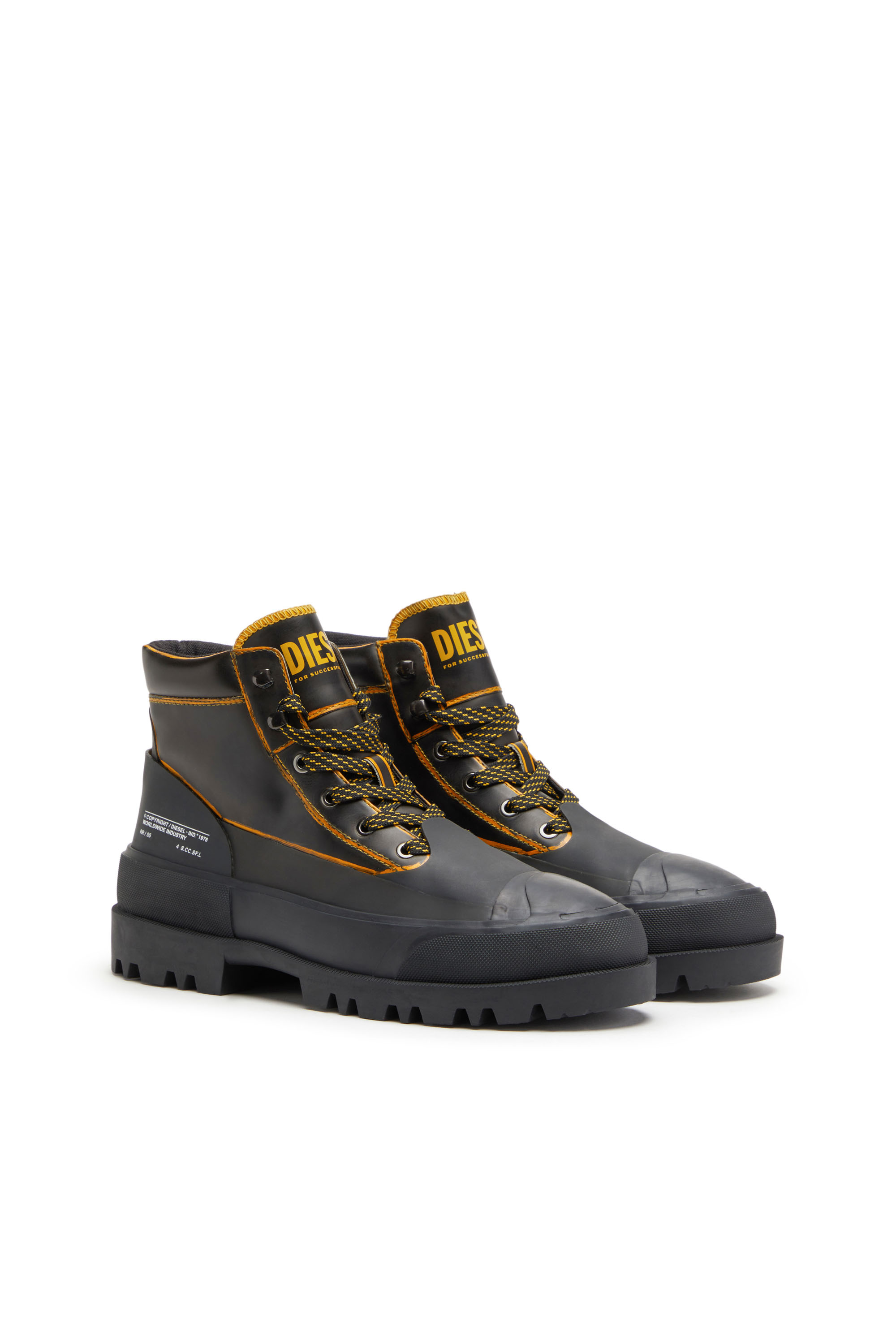 Diesel - D-HIKO BT X, D-Hiko BT X - Botas militares de cuero y goma Hombre in Multicolor - 2