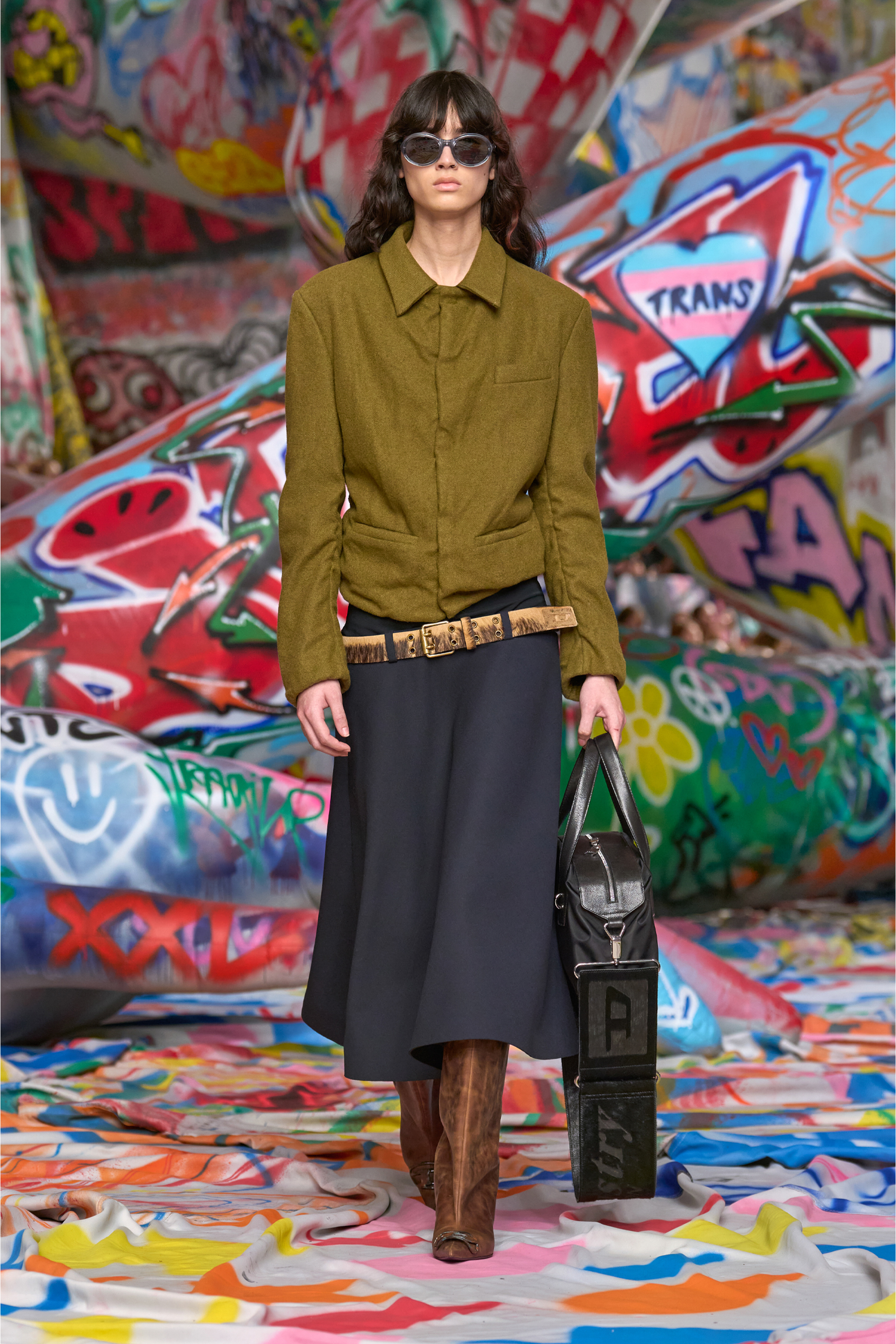 O-GRACE-BOND, Dark Blue Diesel - O-GRACE-BOND, Female's Drop-waist skirt in neoprene-bonded fabric in Dark Blue - 6