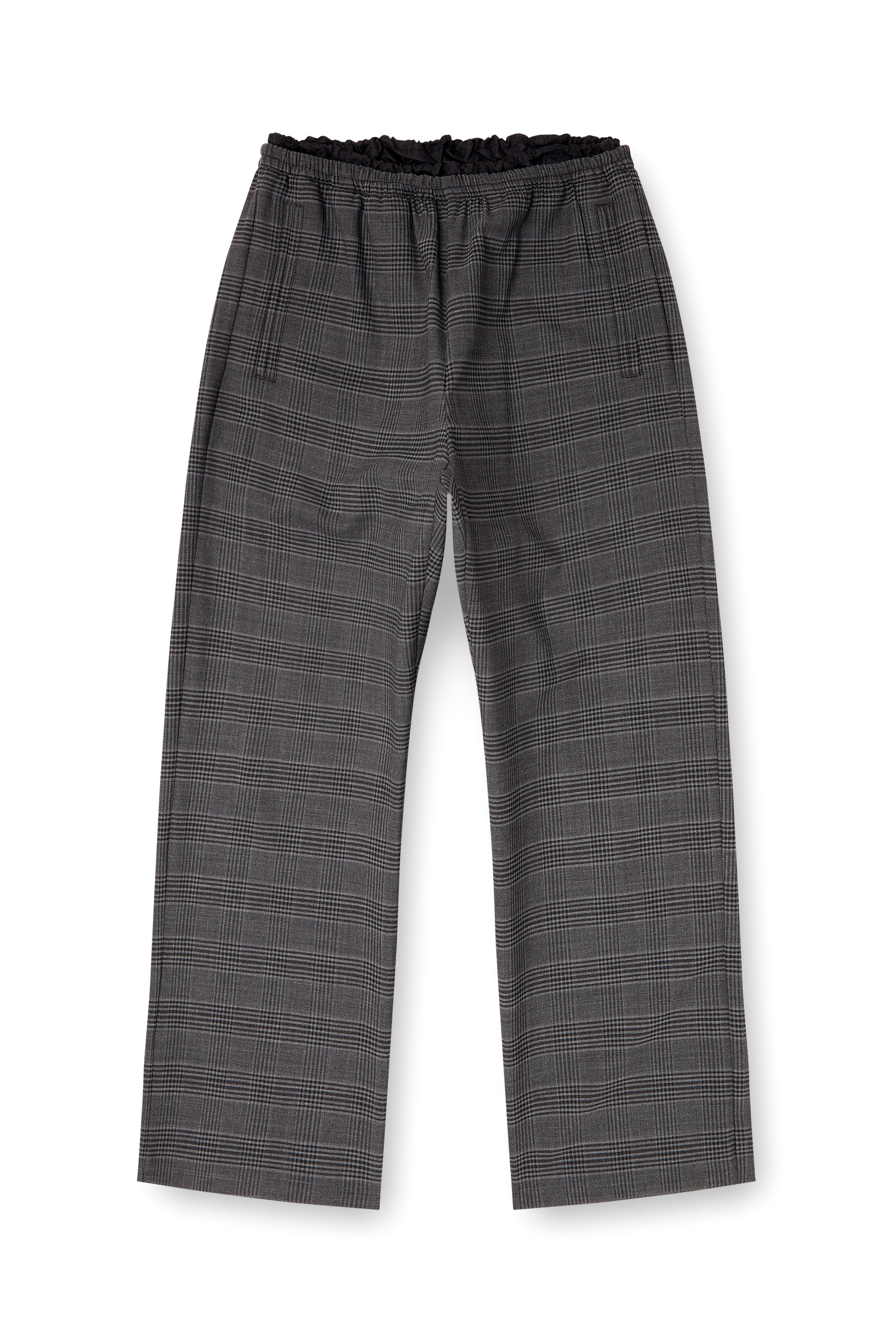 Diesel - P-TILSON, Male's Wool pants with a drawstring waist in Black/Grey - 3