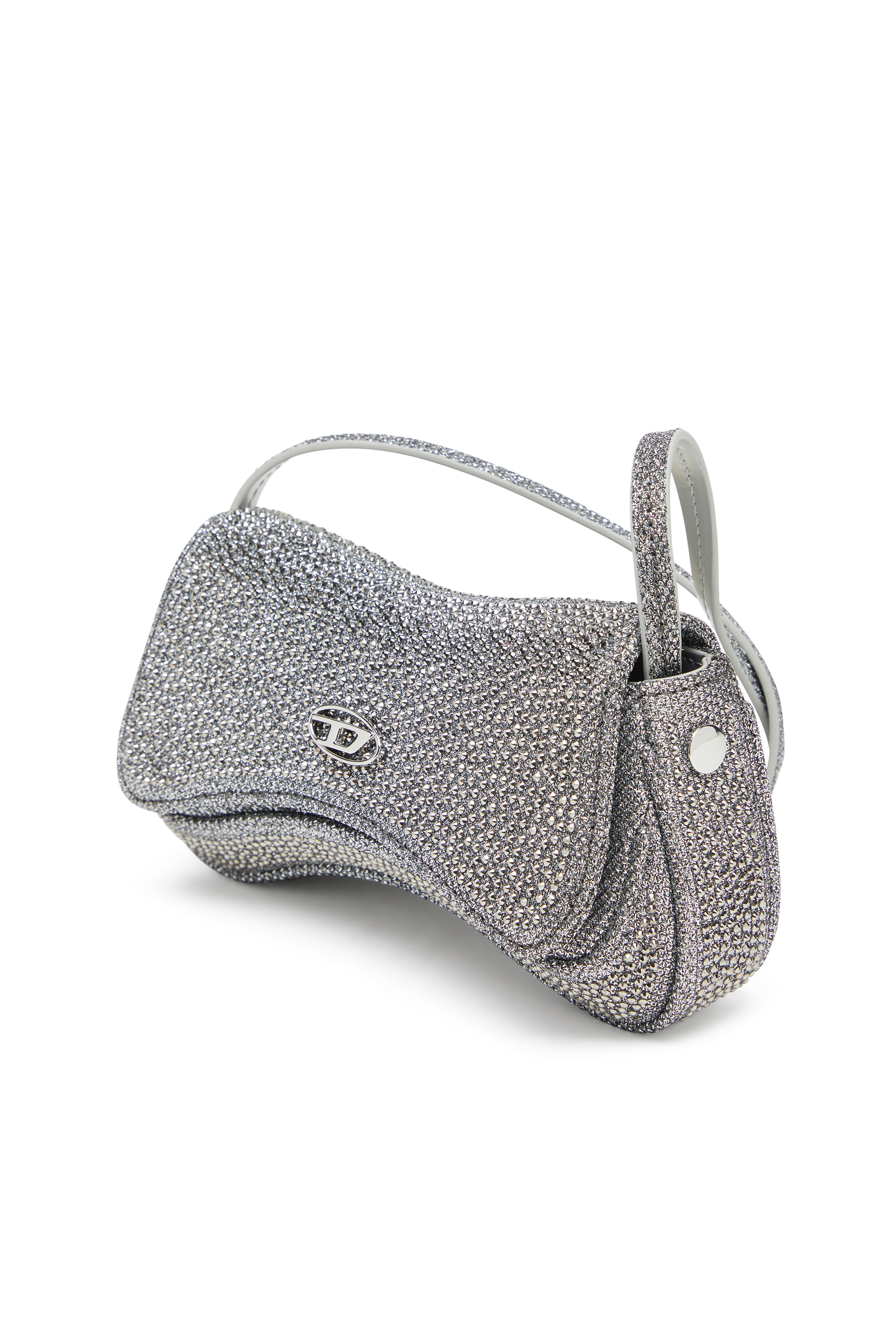 Diesel - PLAY CROSSBODY XS, Female's Play-Mini crossbody bag in crystal Lurex in Silver - 5
