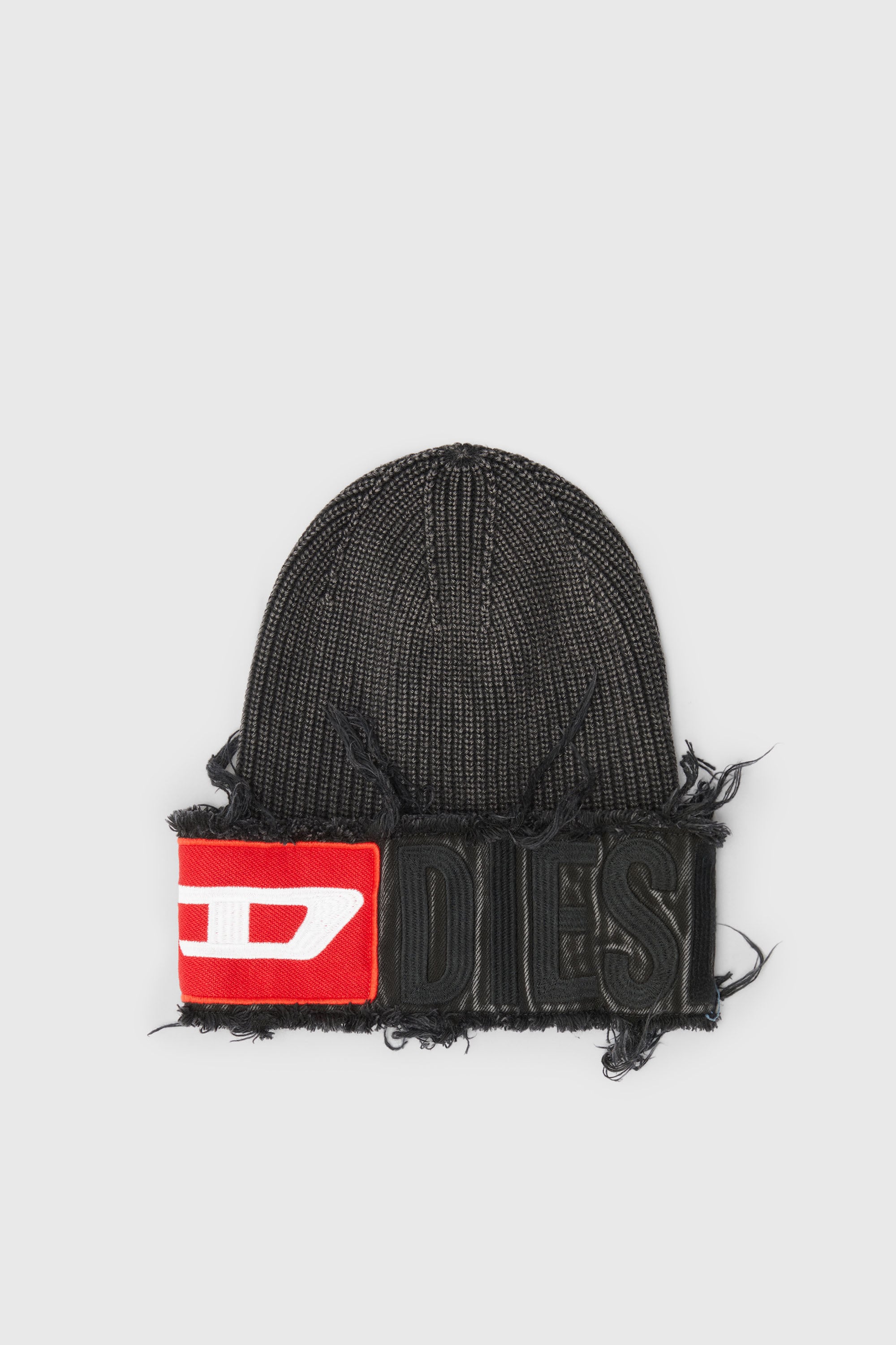 Diesel - K-FROK, Bonnet effet denim avec d&eacute;tail d'empi&egrave;cement audacieux Mixte in Noir - 1