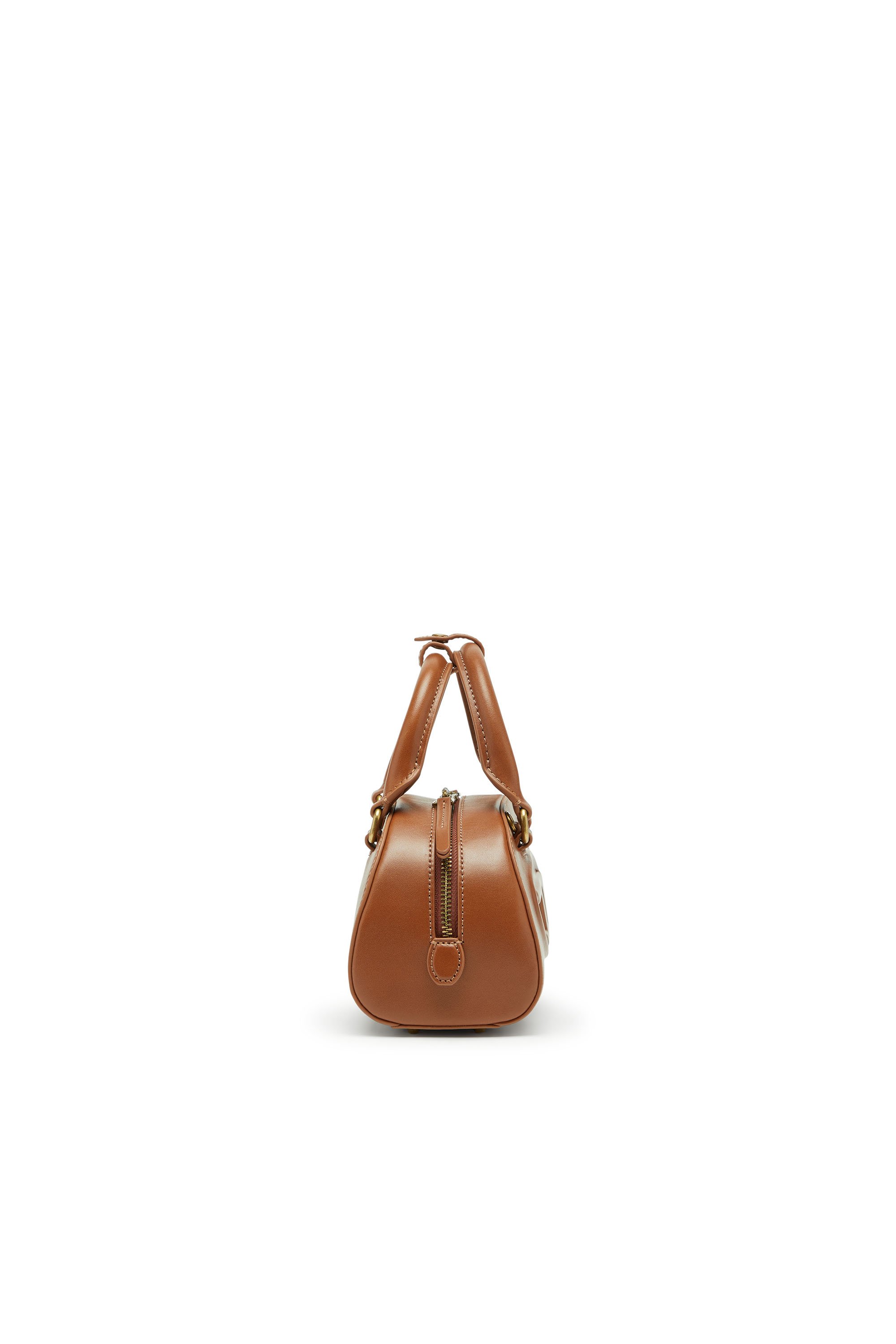 Diesel - 1DR DOME CROSSBODY, 1DR Dome-Sac bowling mini en cuir pull-up Femme in Marron - 4