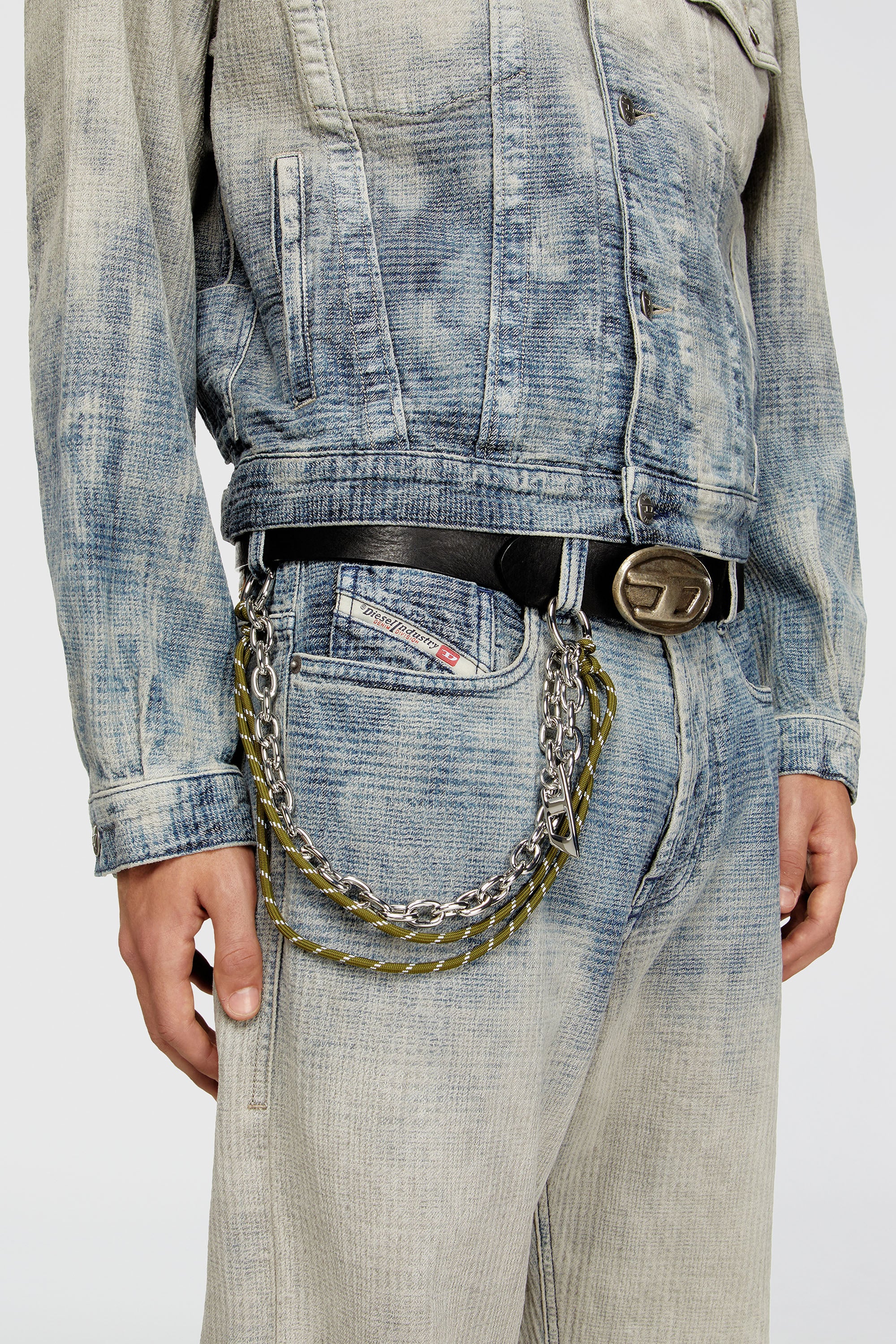 Diesel - CHAIN-D L, Encanto en cadena y cuerda Unisex in Plateado - 2