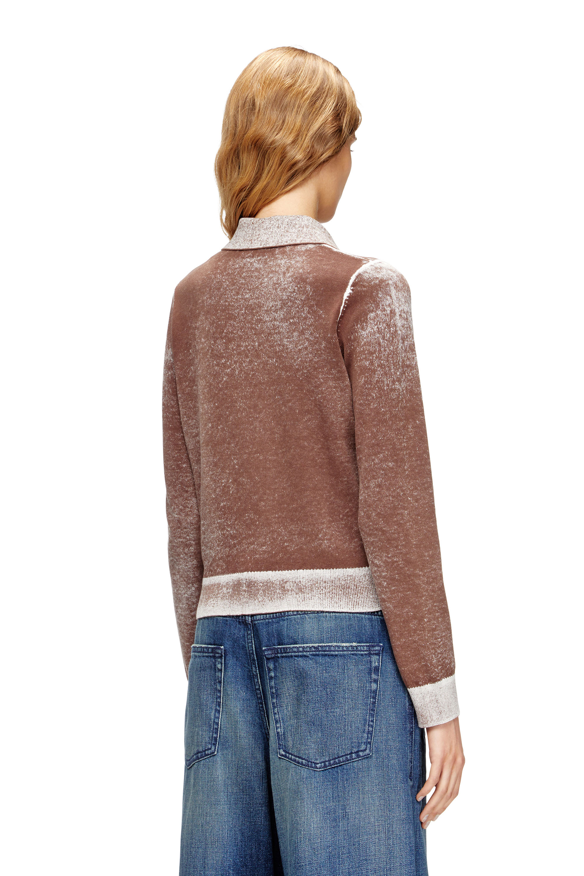 Diesel - M-LOREN, Cardigan with faded reverse print Femme in ToBeDefined - 4