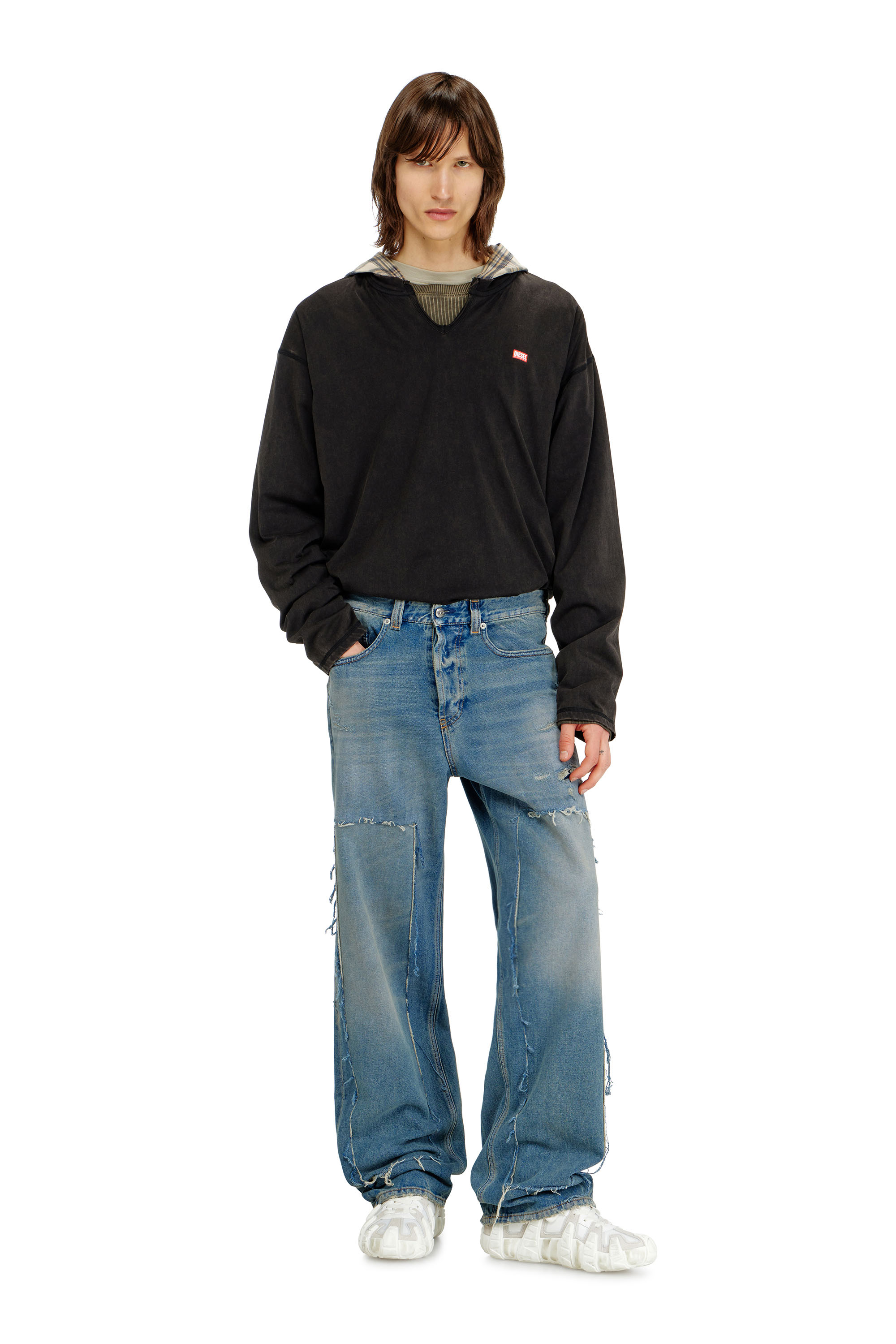 Diesel - Man's Relaxed Jeans 2001 D-Macro 09N27, Medium blue - 2