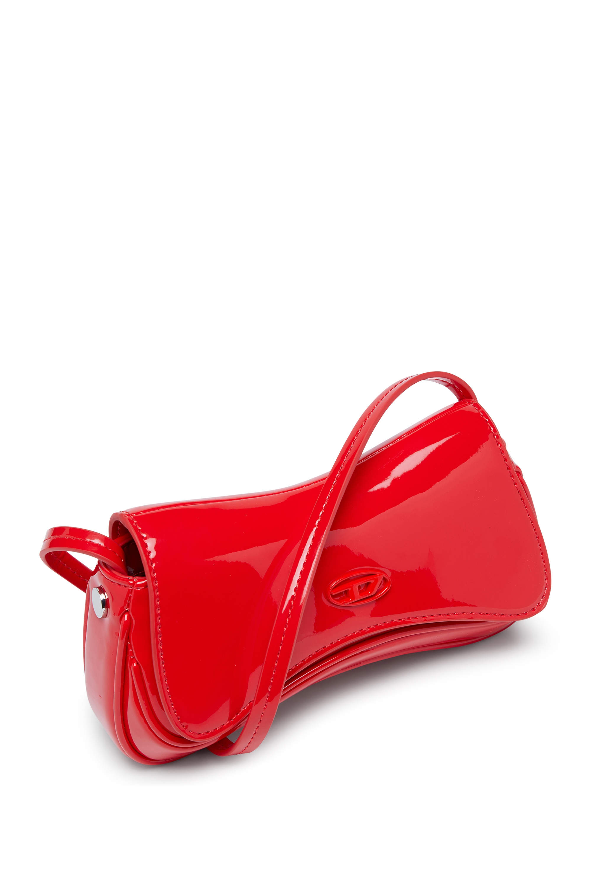 Diesel - PLAY CROSSBODY XS, Female's Play-Small crossbody bag  in glossy PU in Red - 5