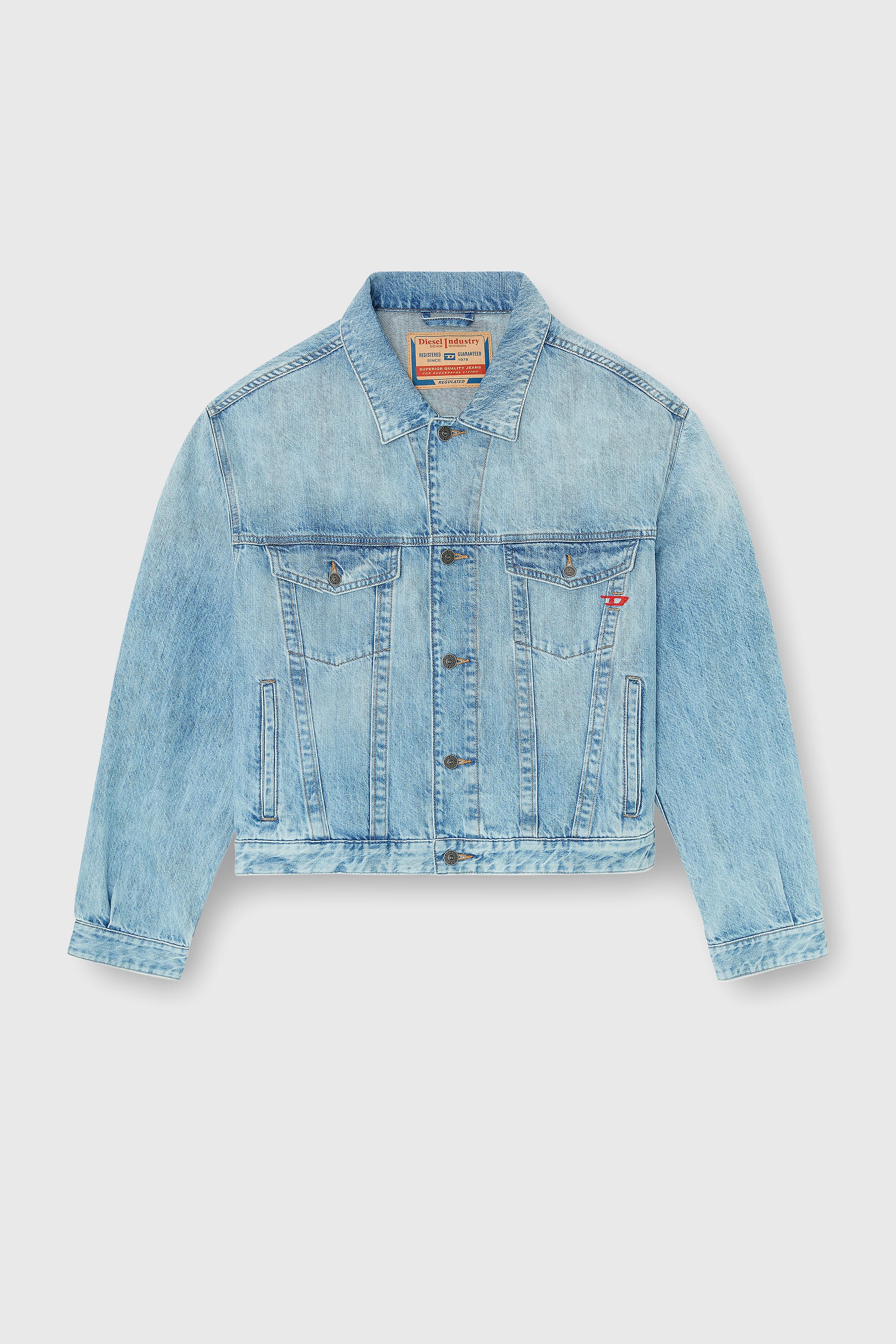 Diesel - D-RANGER, Chaqueta trucker de denim Unisex in Azul marino - 2