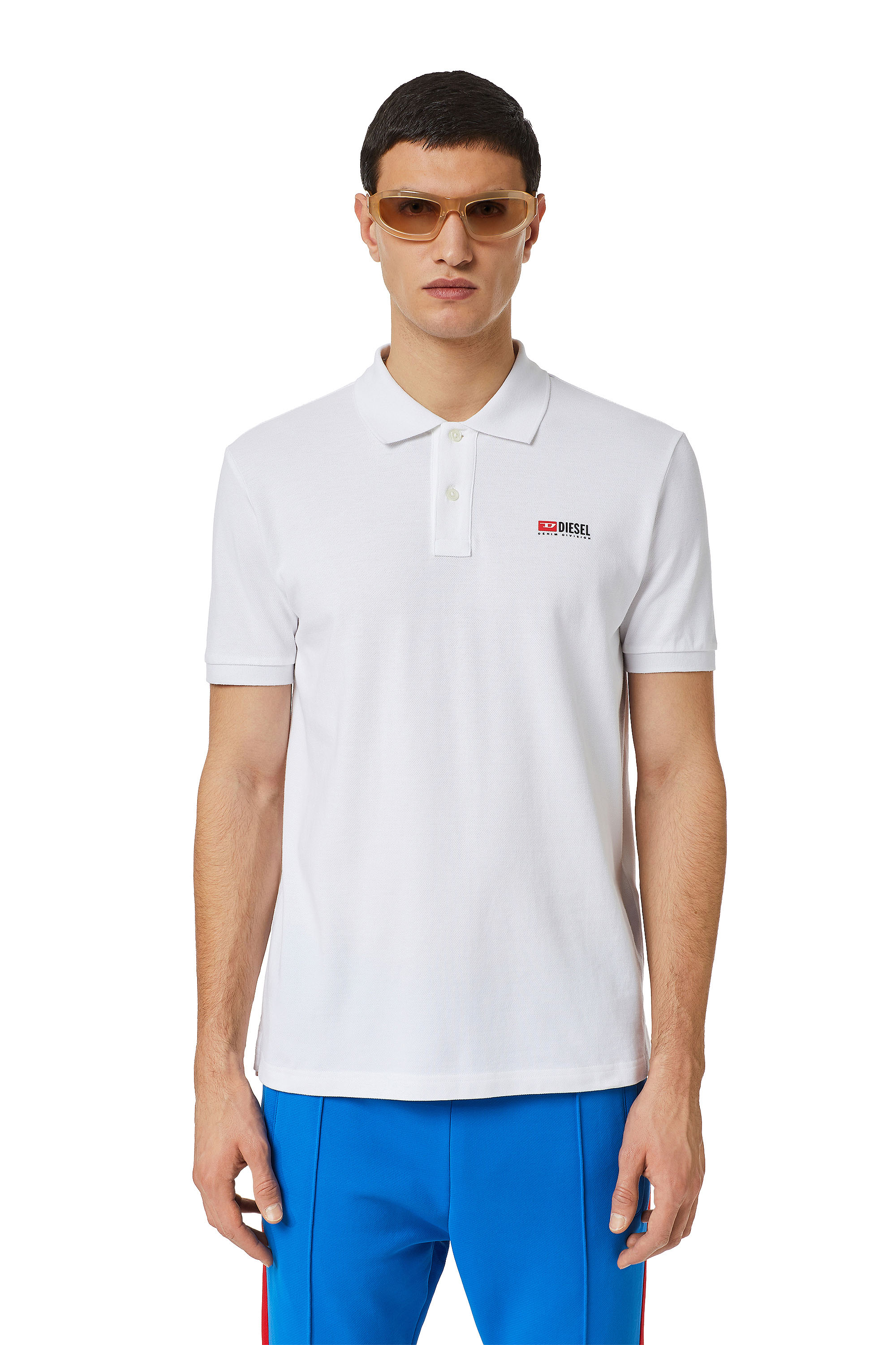 T-SMITH-DIV Polo shirt with 3D logo | White | Diesel