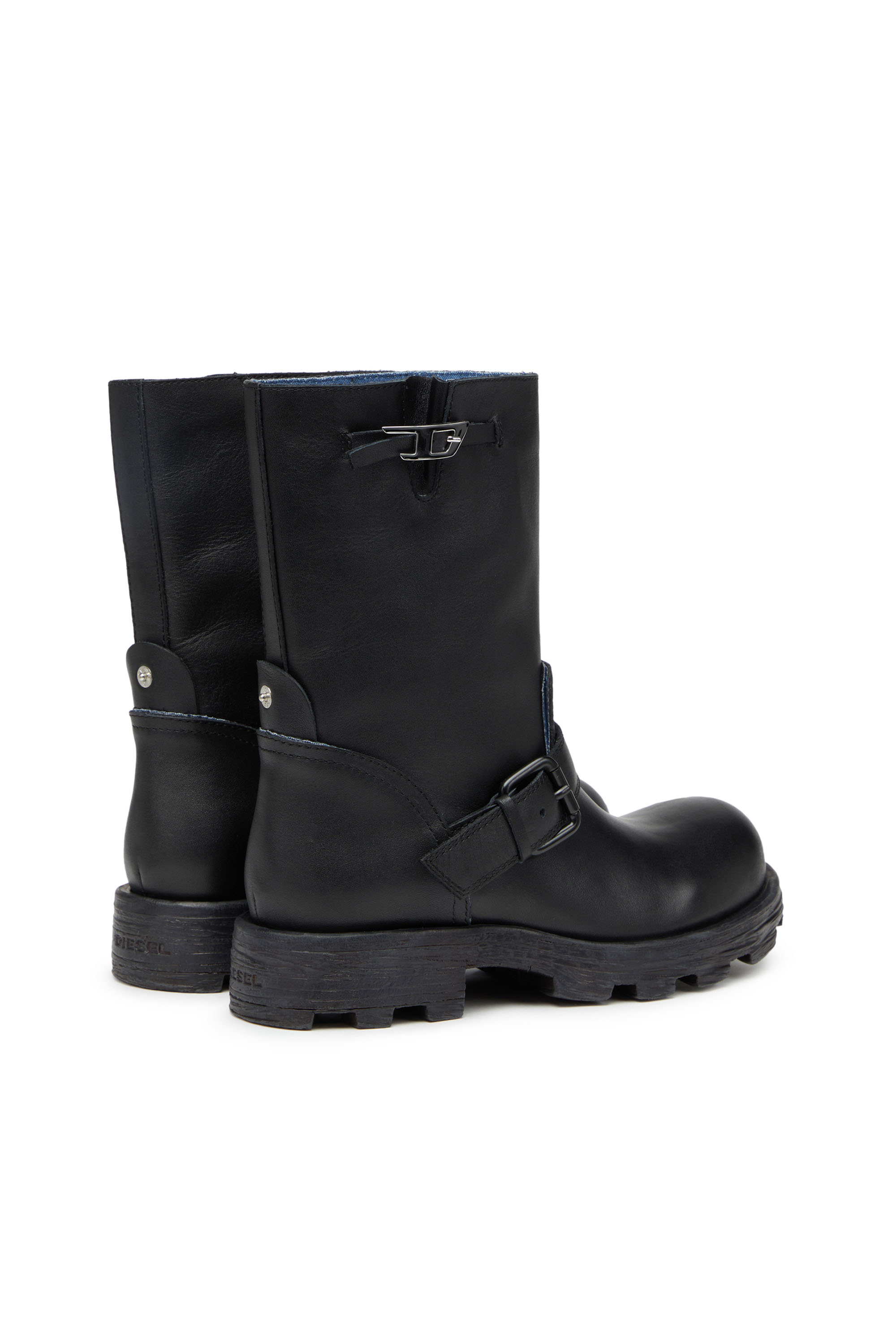 【美品】diesel D-Hammer デニム 厚底スニーカー D-HAMMER CH MD D-Hammer-Chelsea boot in washed denim｜ブルー