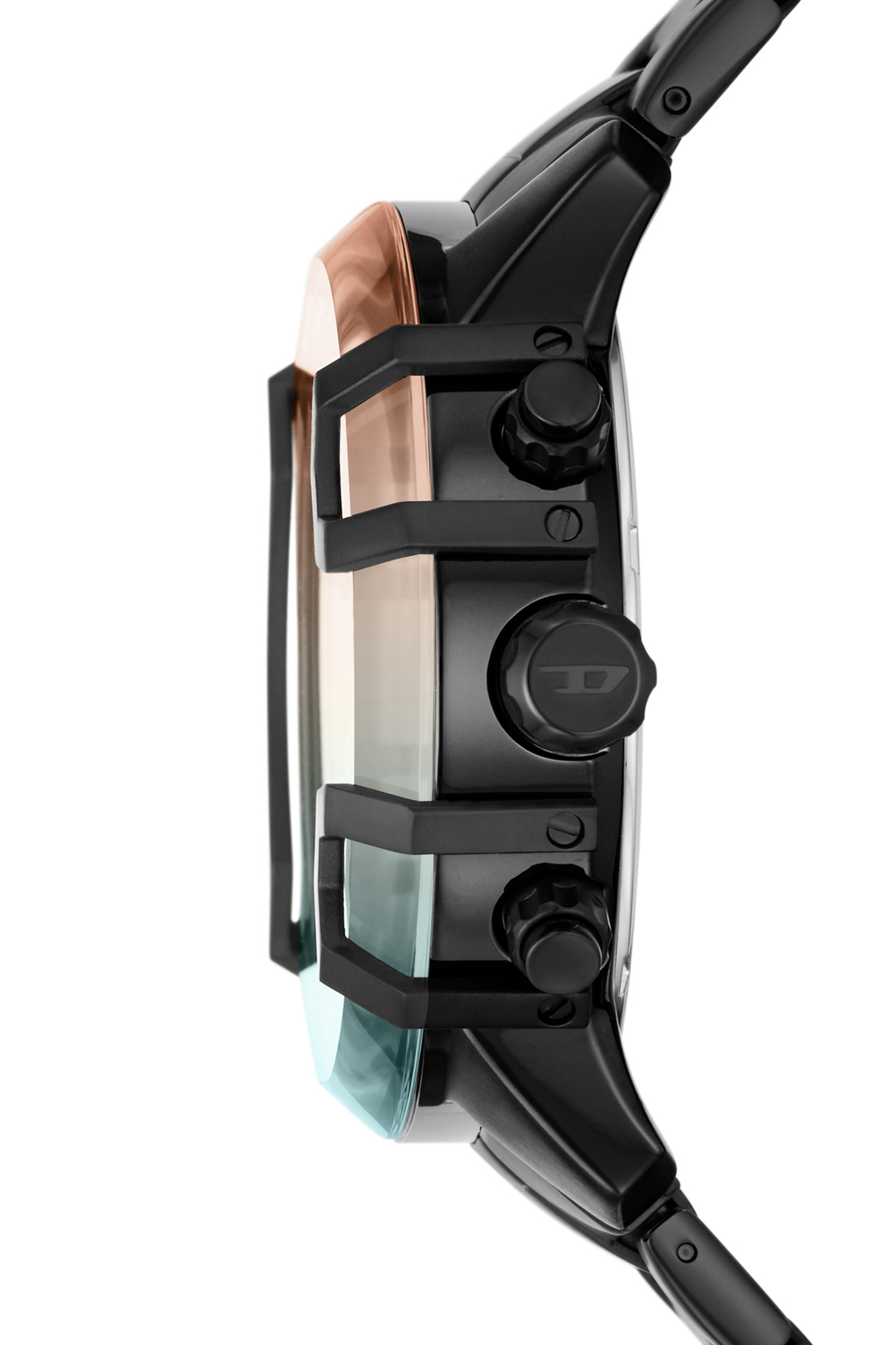 DZ4605: Griffed Chronograph Black-Tone Stainless Steel Watch | Diesel