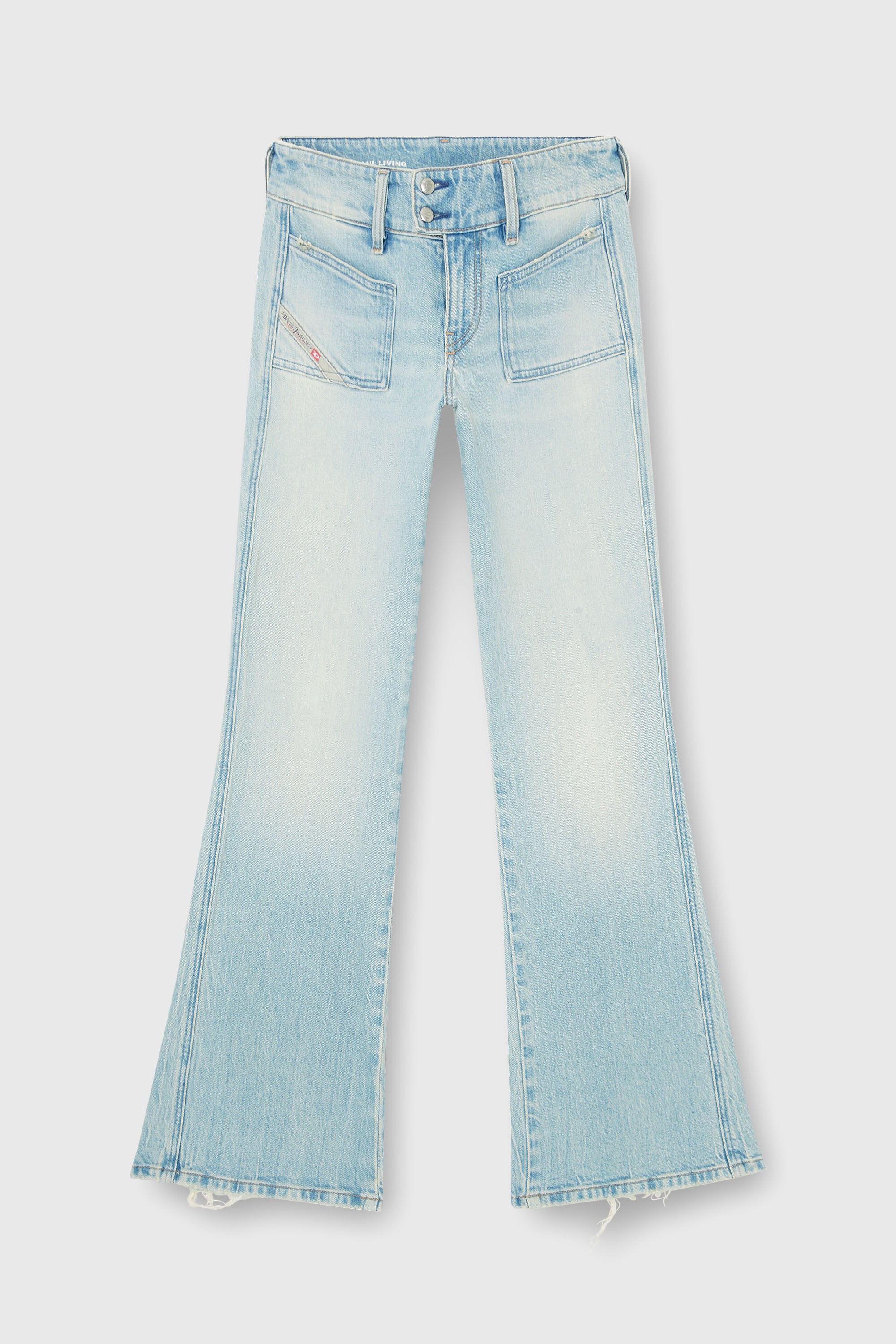 Diesel - Bootcut Jeans D-Hush 0KBBX Mujer, Azul Claro - 2