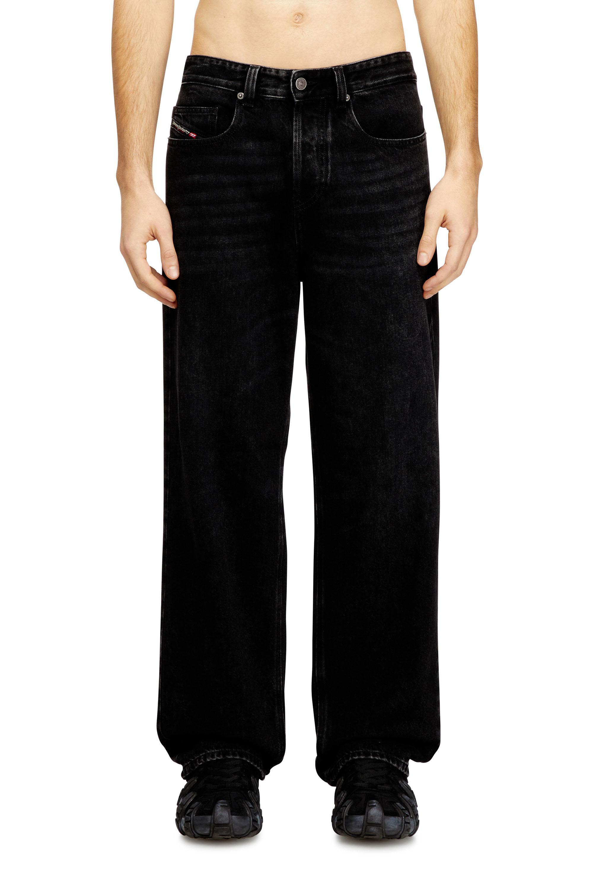 Diesel - Male's Relaxed Jeans 2001 D-Macro 09P09, Black/Dark Grey - 1