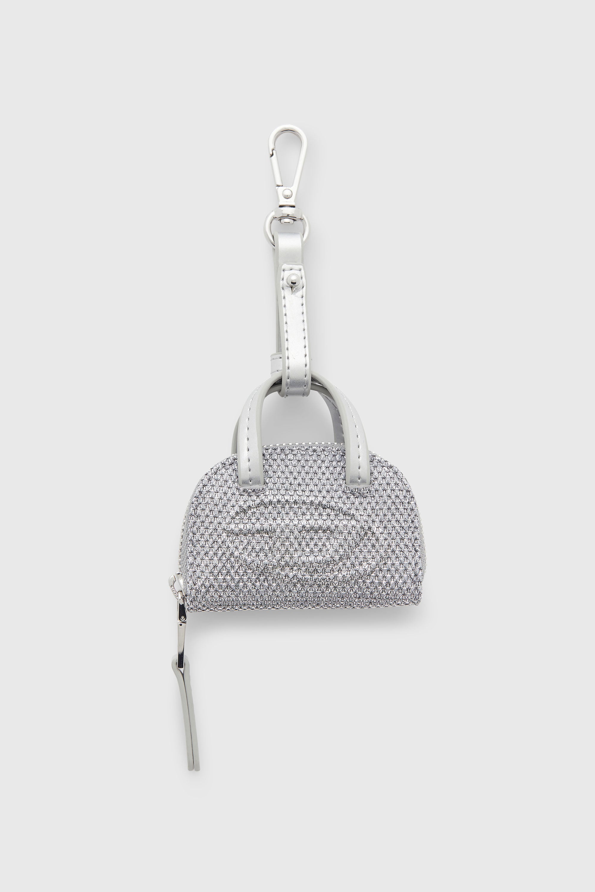 Diesel - 1DR DOME CHARMS, Female's 1DR Dome - Charm in Lurex fabric in Silver - 1