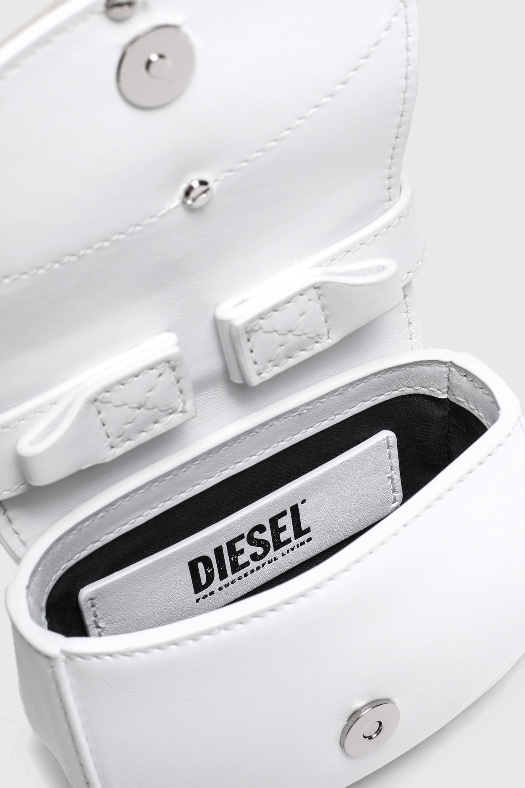 Diesel - 1DR XS, 1DR XS-Minibolso ic&oacute;nico con placa D logo Mujer in Blanco - 4