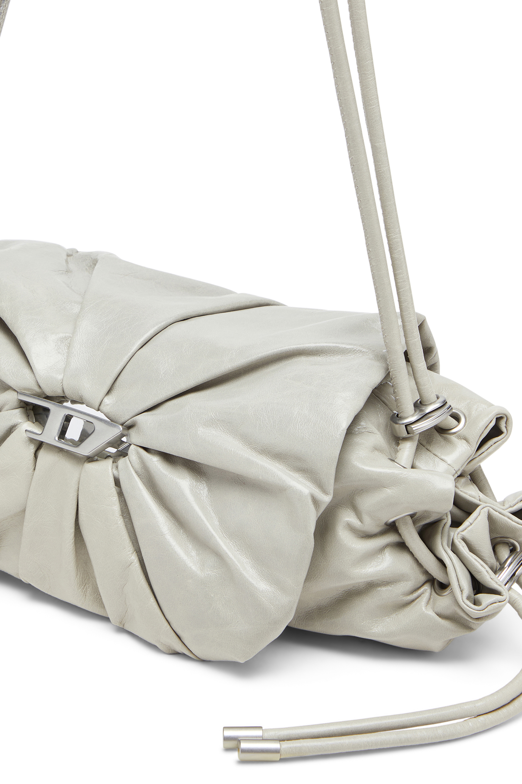 Women's Scrunch-D-Small shoulder bag in shiny scrunched leather