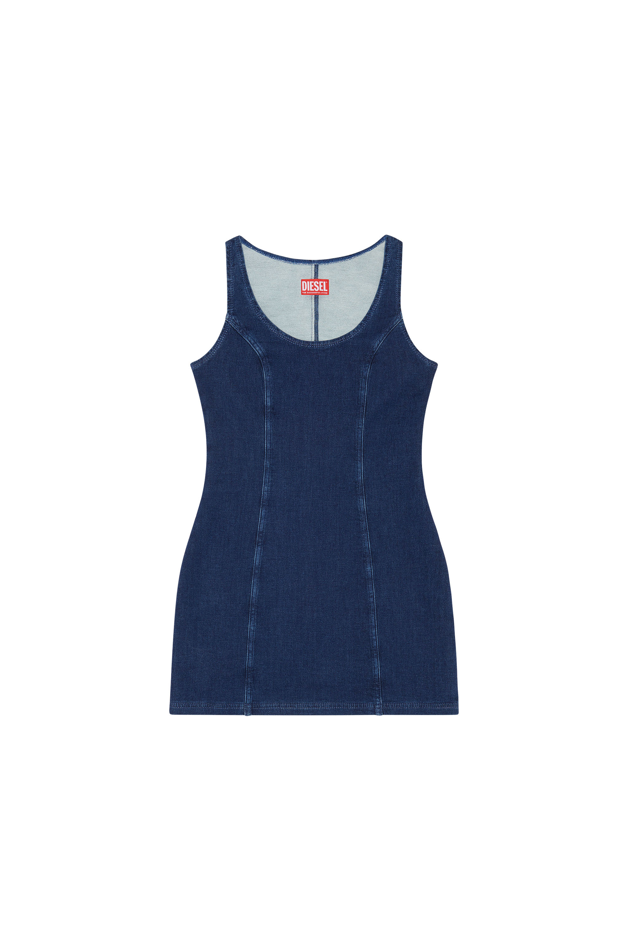D-VENUS TRACK DENIM TANK DRESS