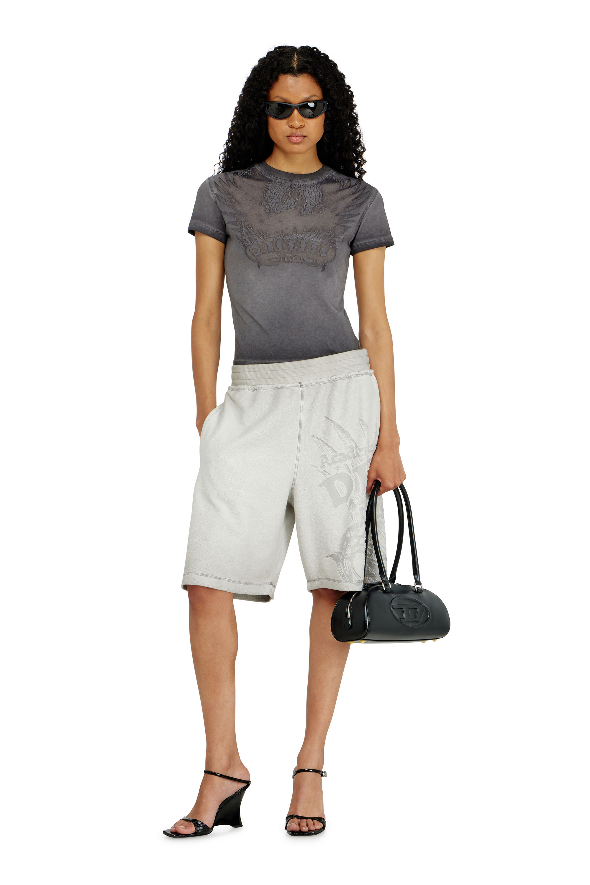 Diesel - T-ILA-AA7, Camiseta slim con d&eacute;vor&eacute; Phoenix Mujer in ToBeDefined - 1