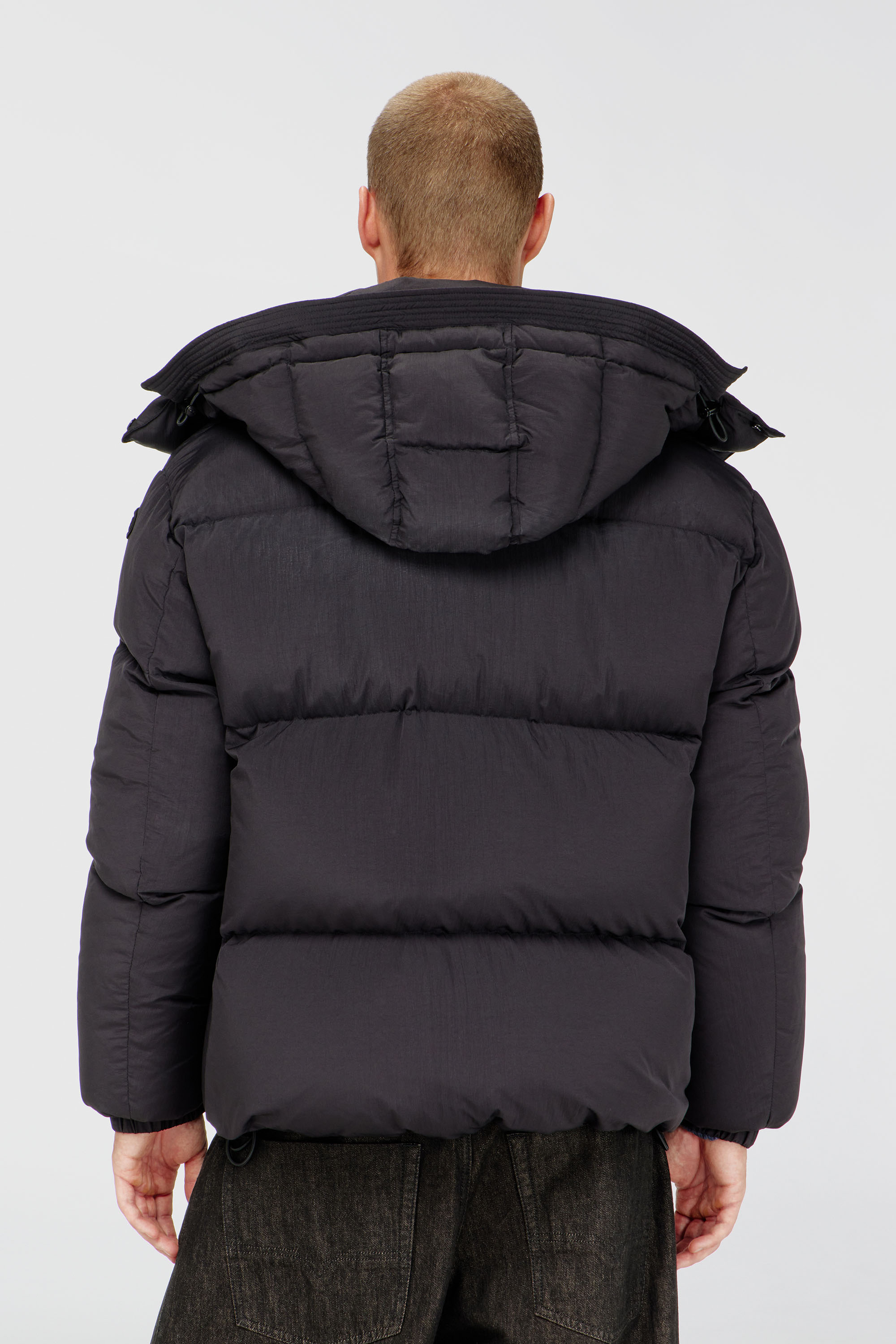 Men's Quilted down jacket in ViralOff® Taslan | Grey | Diesel US