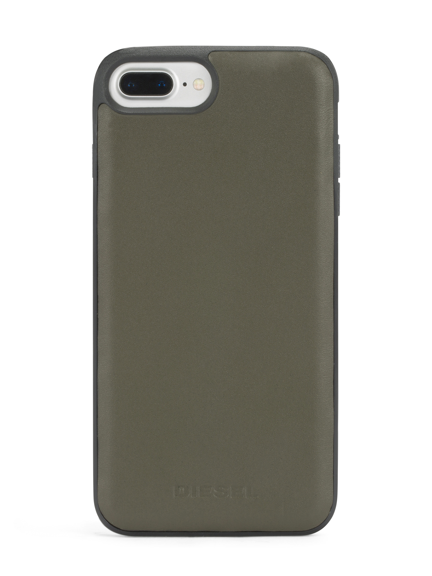 Diesel - OLIVE GREEN LEATHER IPHONE 8 PLUS/7 PLUS/6s PLUS/6 PLUS CASE, Funda de color verde oliva para iPhone 8 Plus/7 Plus/6s Plus/6 Plus Unisex in Verde - 4