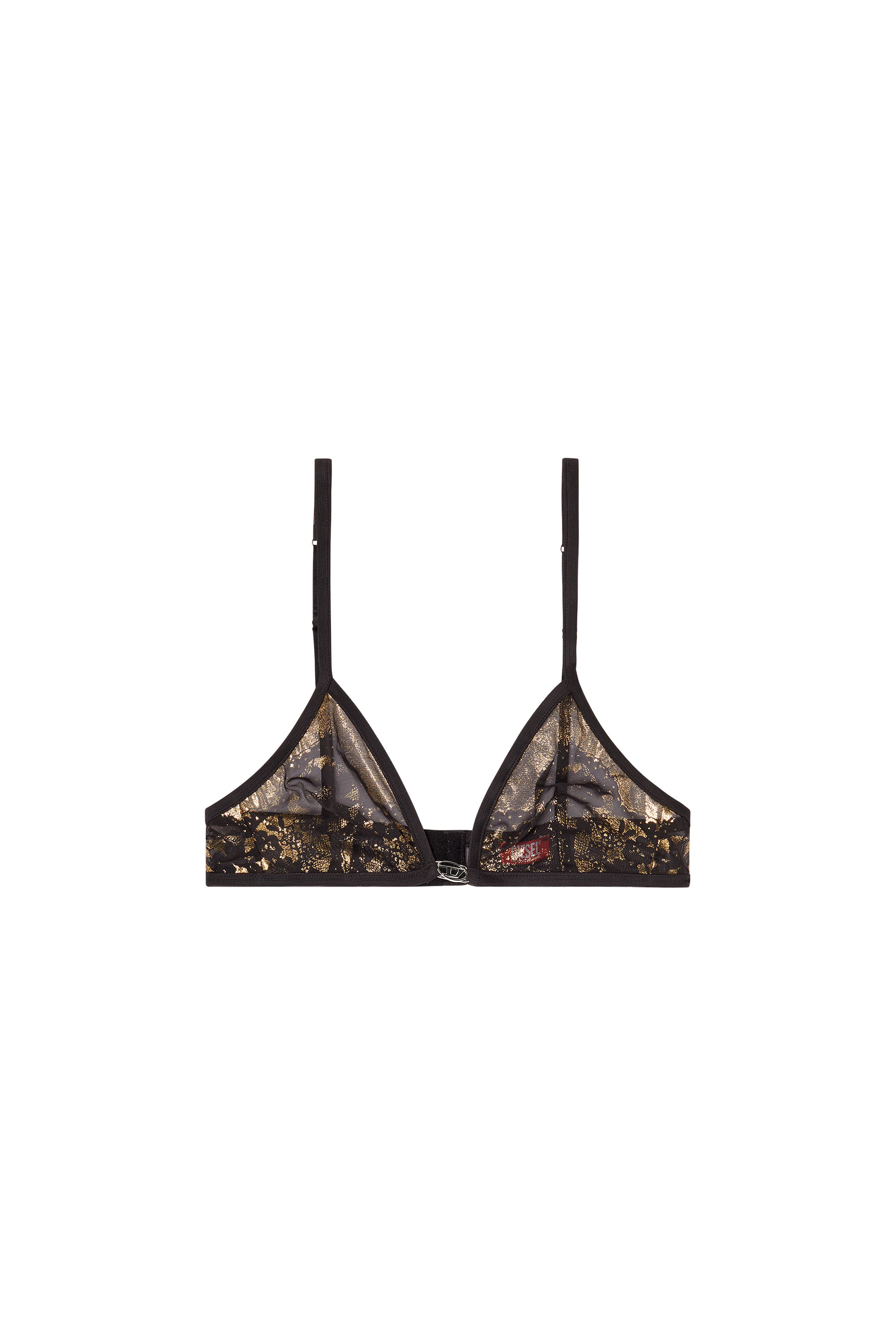 Diesel - LUNA-GFT, Female's Stretch-tulle bra with metallic effect in null - 3