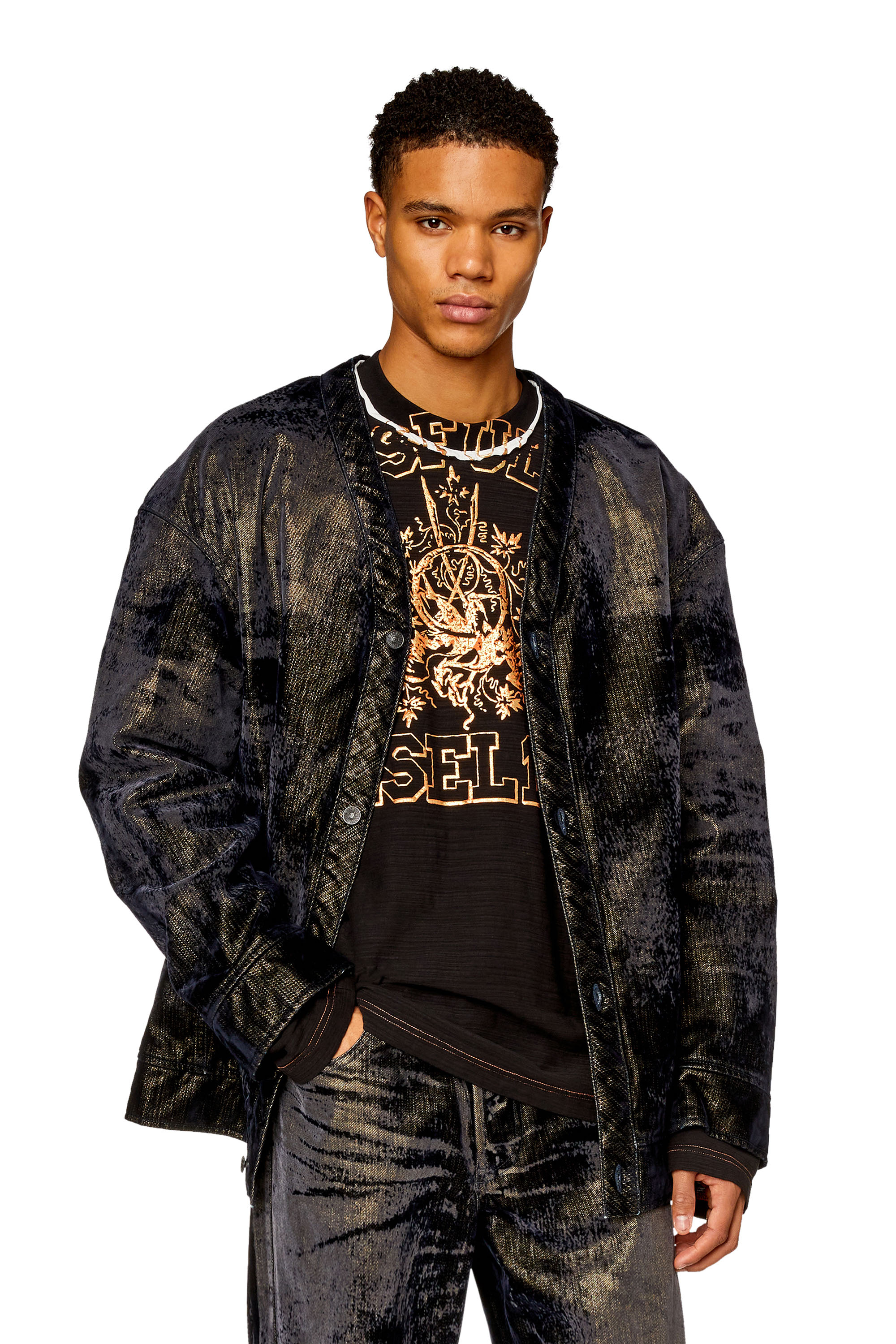 Diesel - D-CONF-S, Chaqueta de denim brillante Hombre in Multicolor - 3