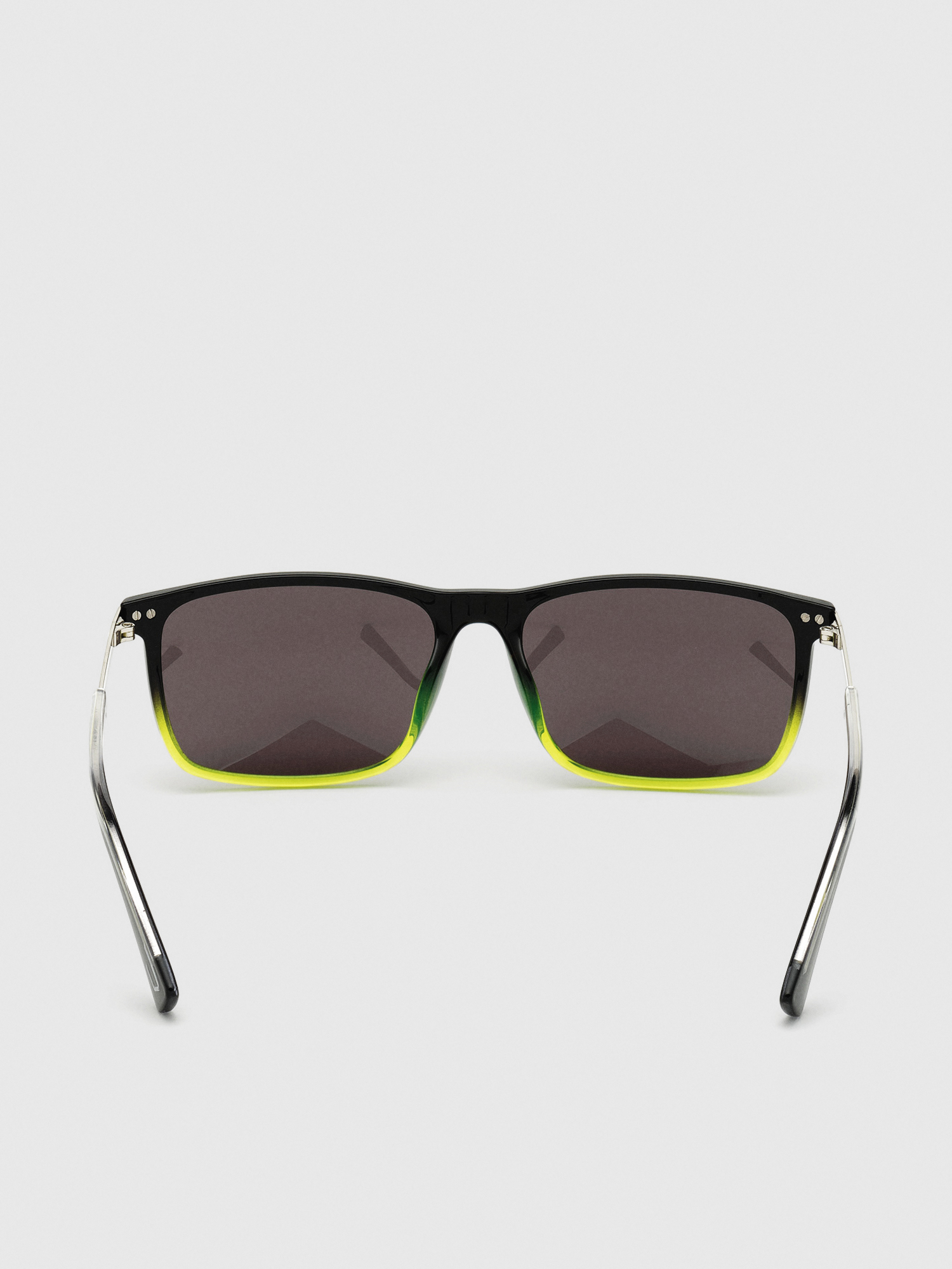 Diesel - DL0312, Man's Injected Sunglasses in Black/Yellow - 5