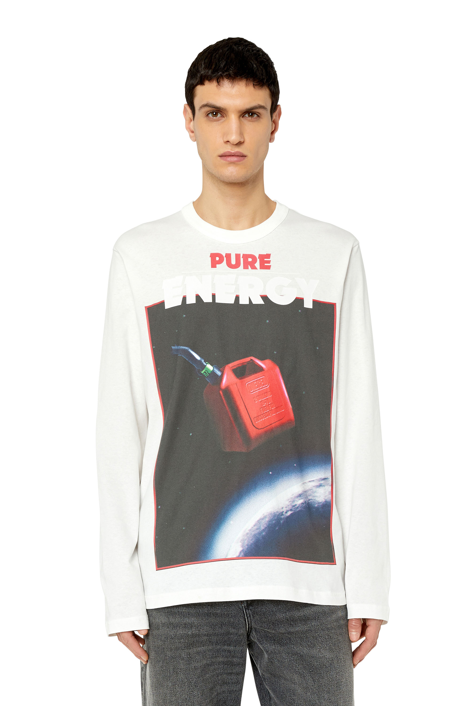 T-CRANE-LS-G4 Man: Long-sleeve T-shirt with graphic prints | Diesel