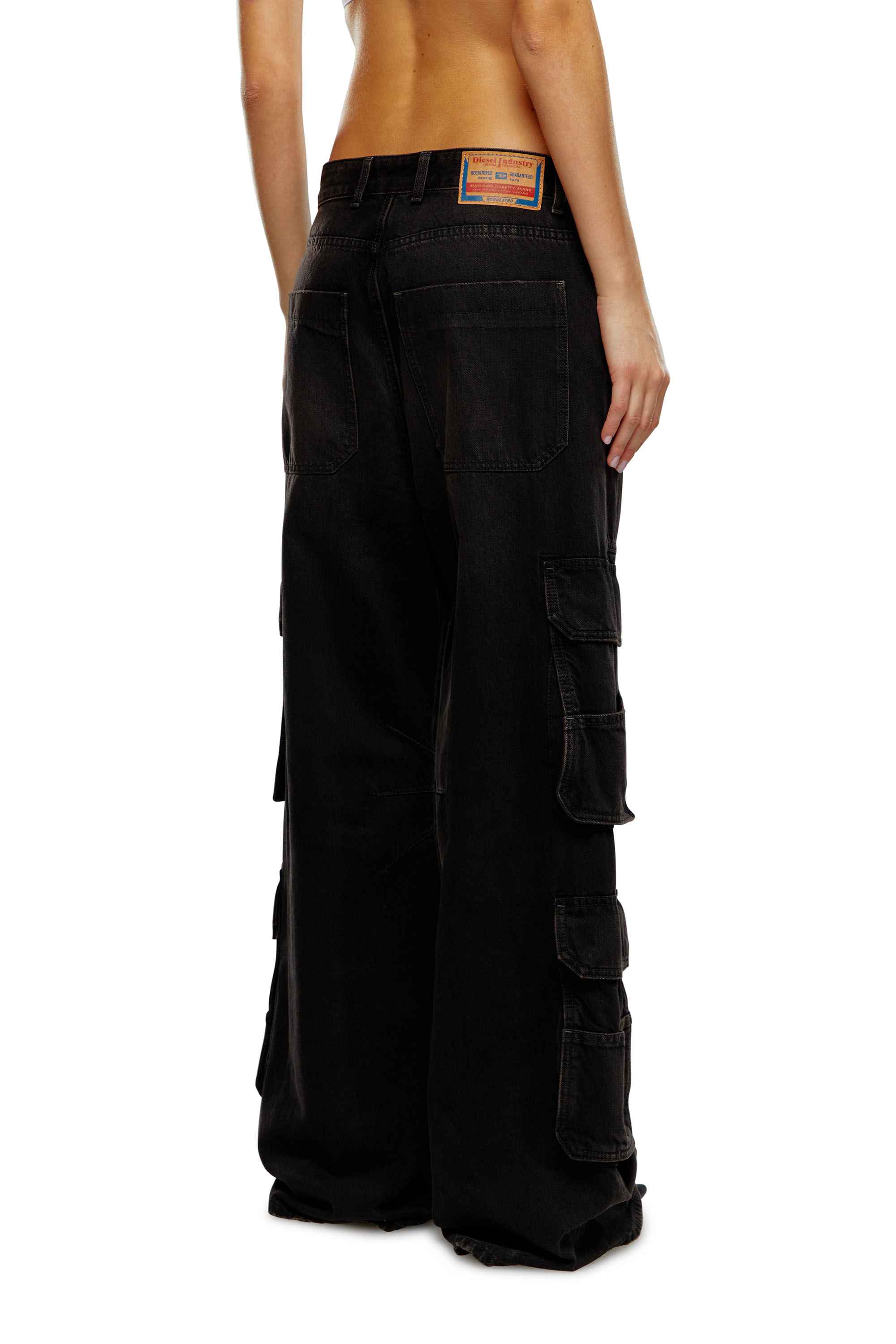 Diesel - Relaxed Jeans 1996 D-Sire 0KIAG Femme, Noir/Gris fonc&eacute; - Image 3