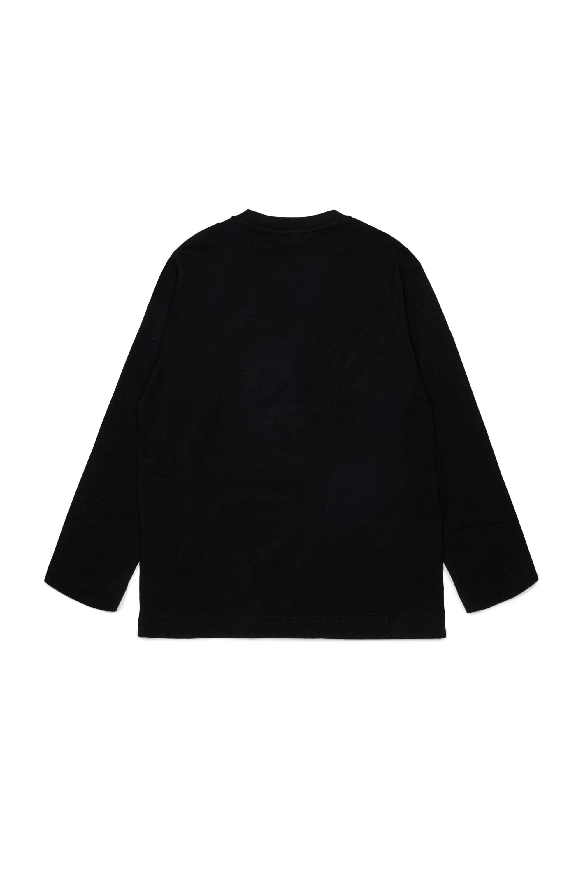 Diesel - TCIRCLELS OVER, Man's Long-sleeve T-shirt with Oval D logo in Black - 2