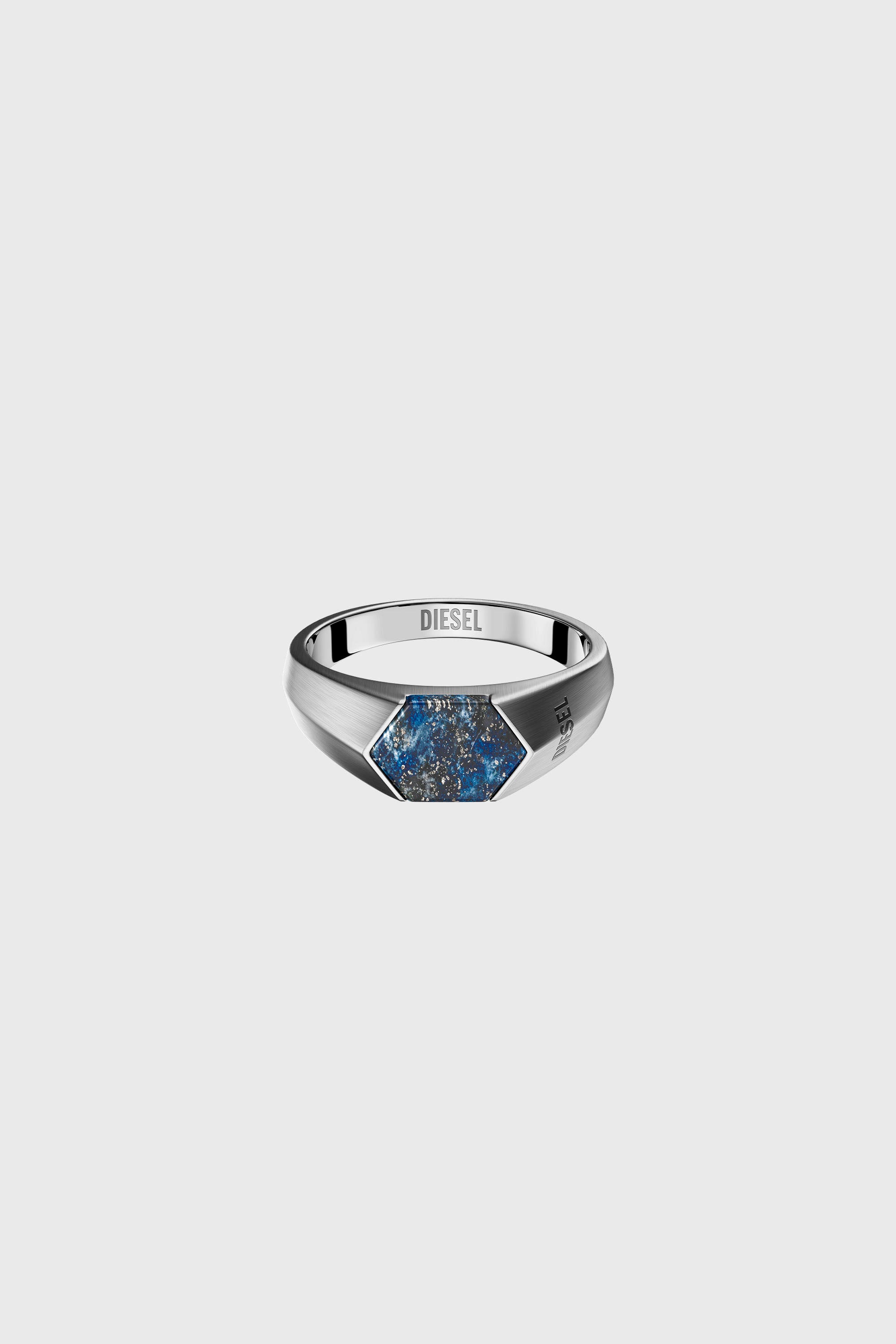 Diesel - DX1712040, Anillo sello de lapisl&aacute;zuli Unisex in Plateado - 2