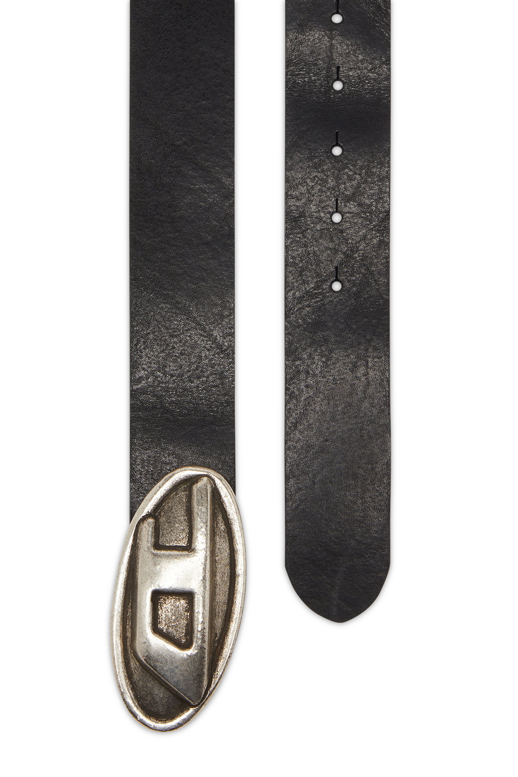 Diesel - B-DOUBLE D, Ceinture de 4 cm avec boucle en D ovale Homme in Noir - 2